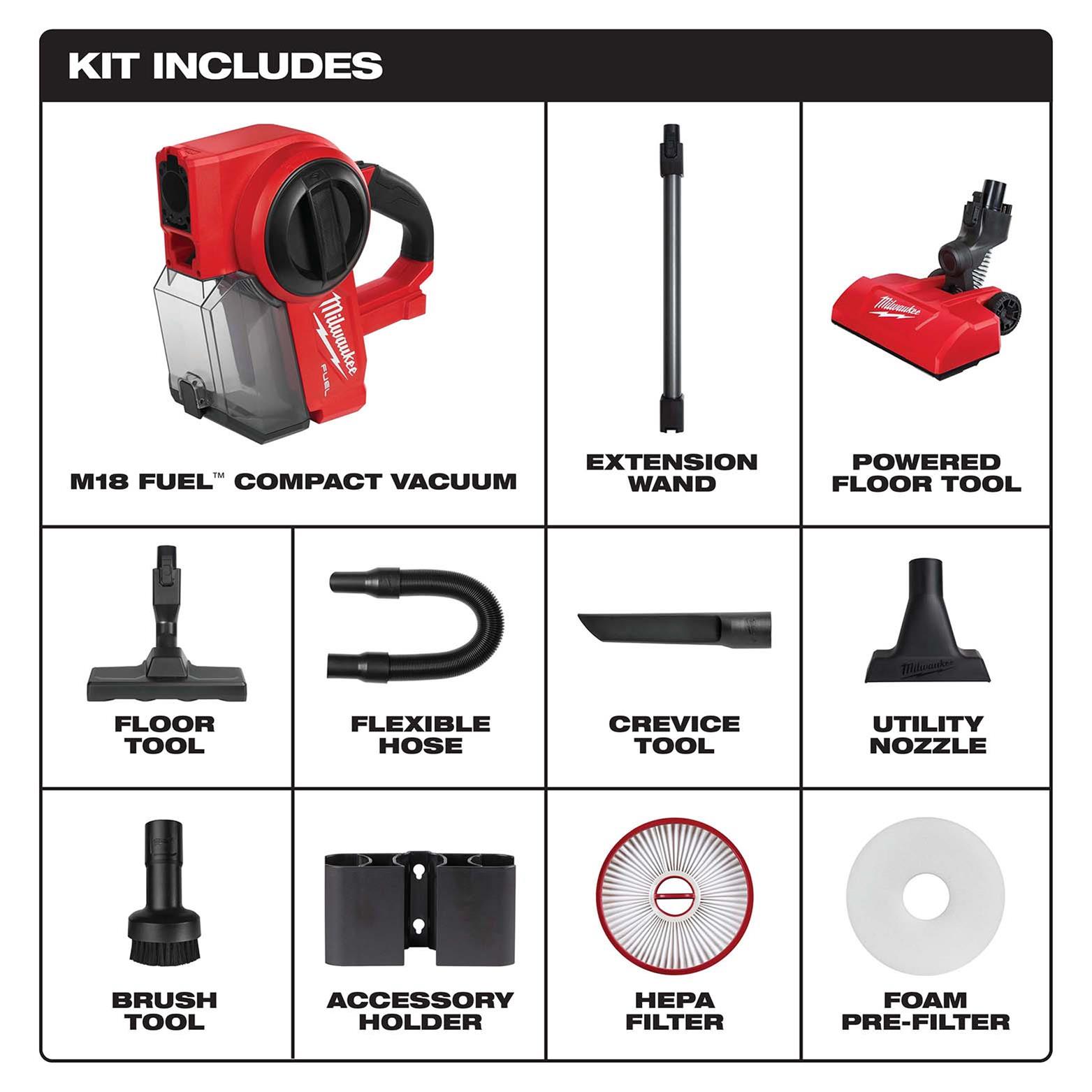 Milwaukee Tool 0940-20 Milwaukee M18 FUEL Compact Vacuum Cleaners