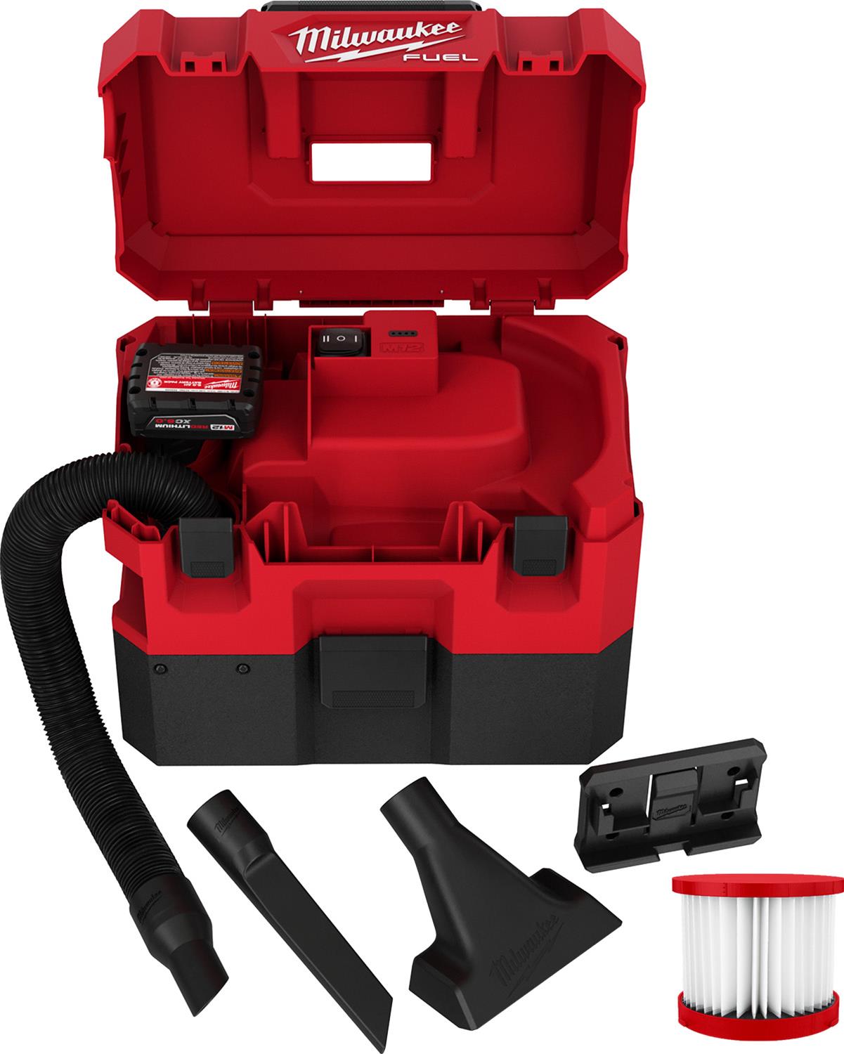 Milwaukee Tool 096021 Milwaukee M12 FUEL 1.6 Gallon Wet/Dry Vacuums