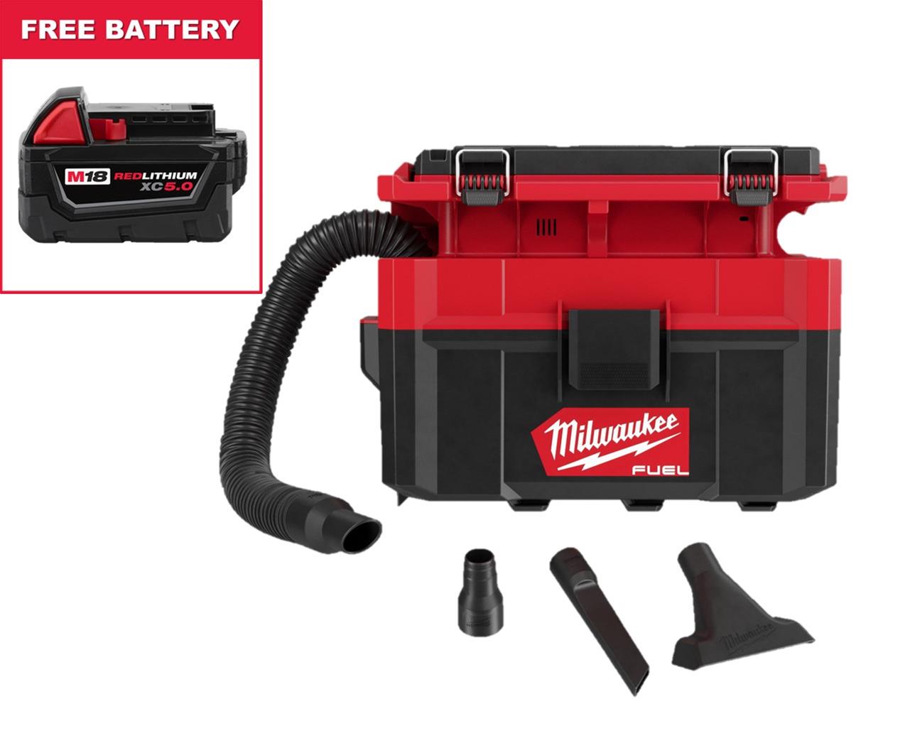 Milwaukee Tool 0970 20 Milwaukee M18 FUEL PACKOUT 2.5 Gallon Wet Dry Vacuums Summit Racing