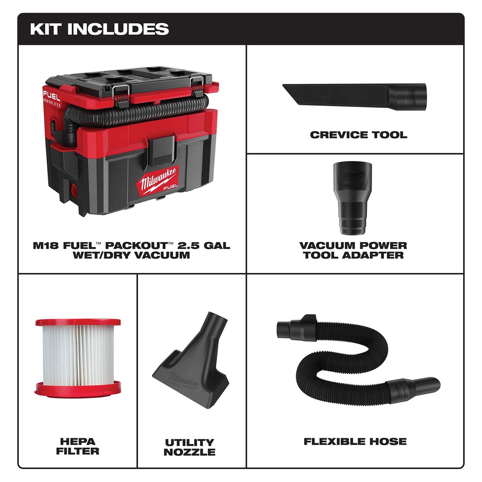 Milwaukee Tool 0970-20 Milwaukee M18 FUEL PACKOUT 2.5 Gallon Wet