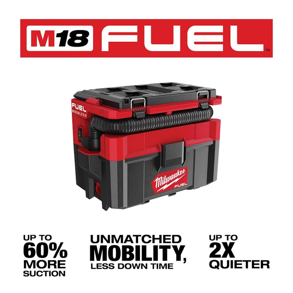 Milwaukee Tool 0970-20 Milwaukee M18 FUEL PACKOUT 2.5 Gallon Wet/Dry ...