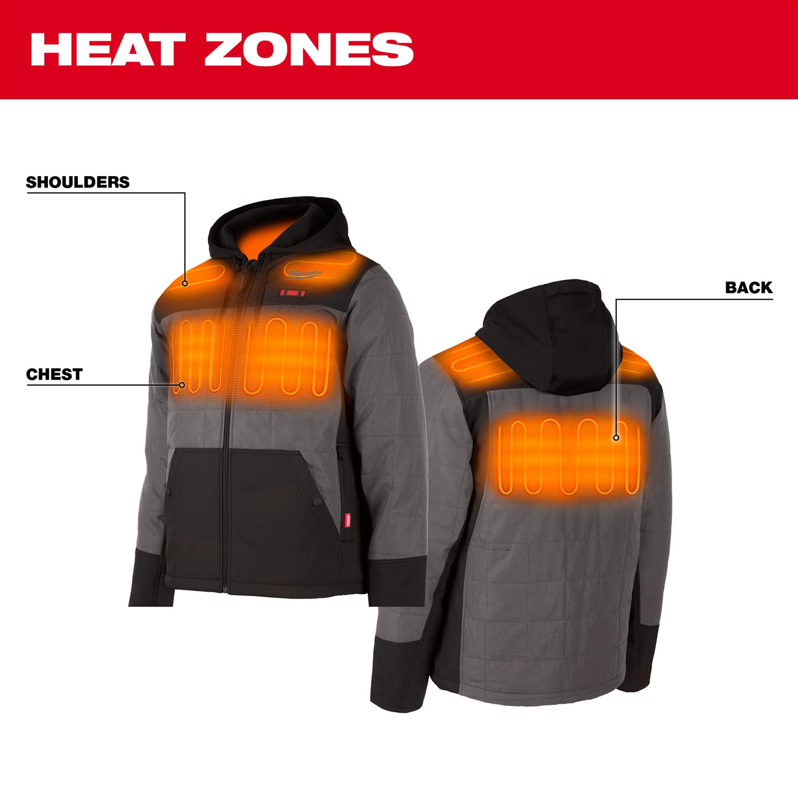 Milwaukee Tool 205G-21L Milwaukee M12 Heated AXIS Hooded Jackets