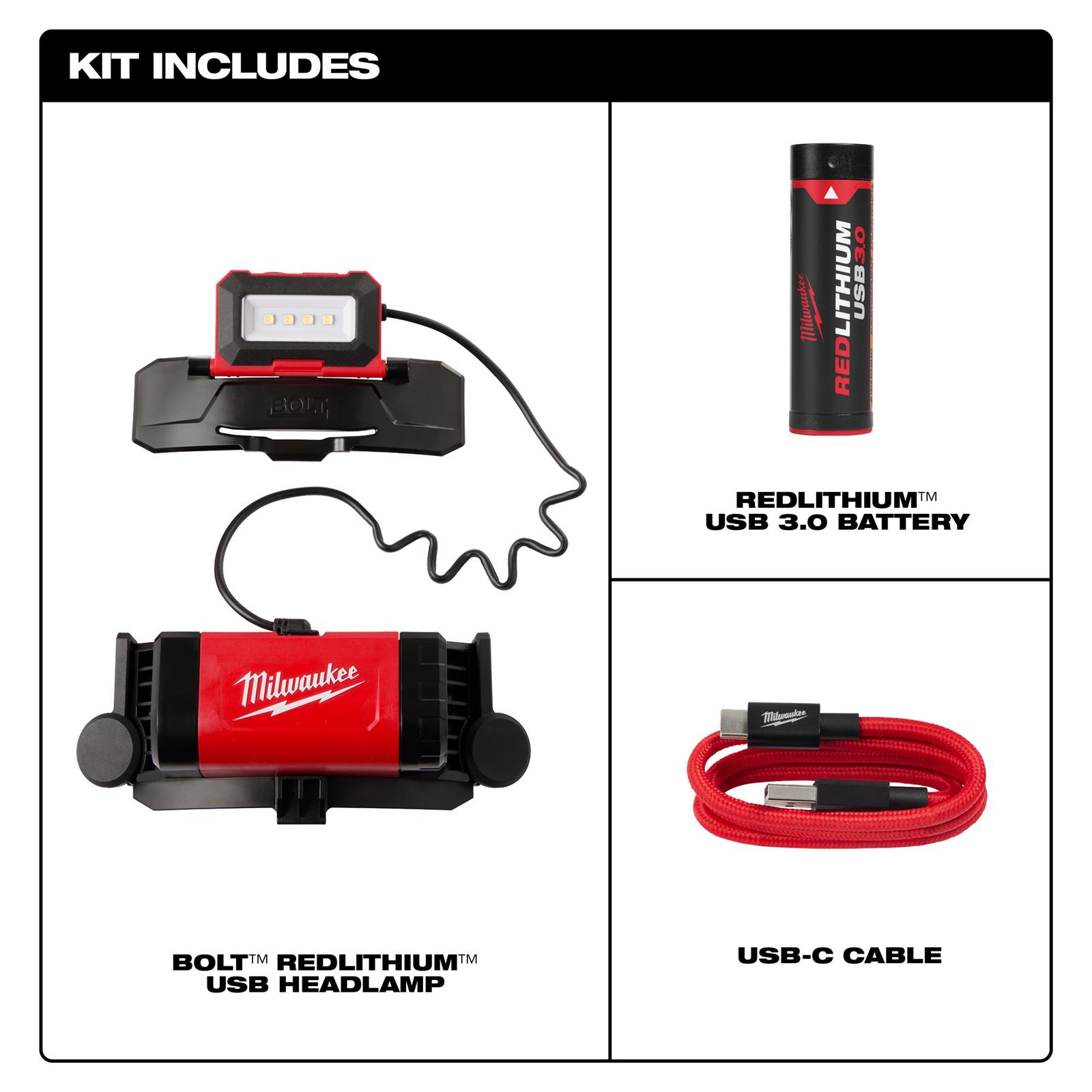 Milwaukee Tool 2118-21 Milwaukee BOLT Hard Hat REDLITHIUM USB