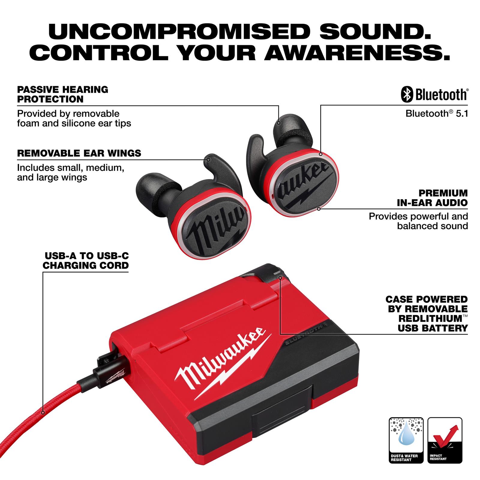 Milwaukee bluetooth headphones 4939634911
