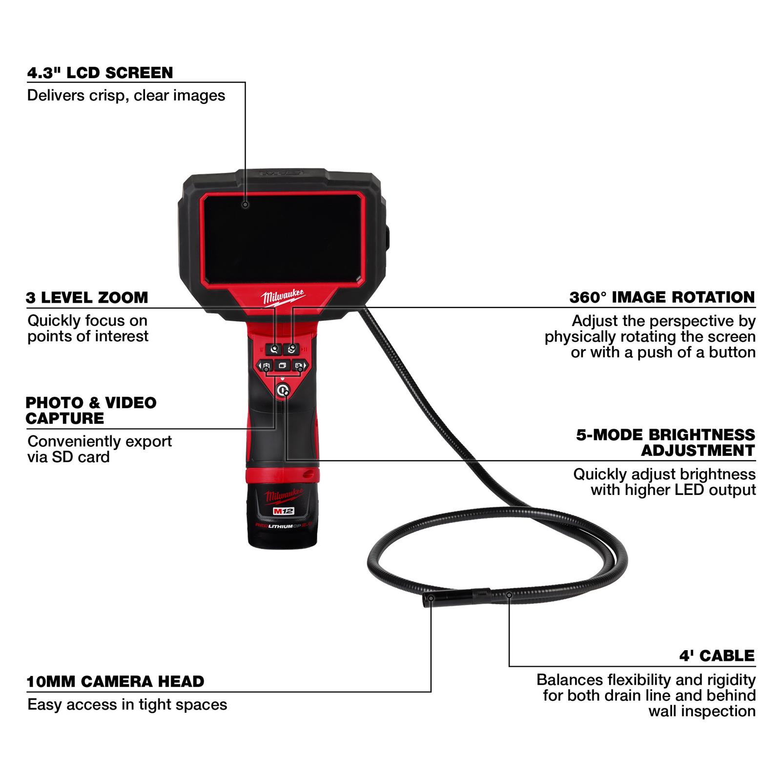 Milwaukee Tool 232321 Milwaukee MSpector Inspection Cameras Summit