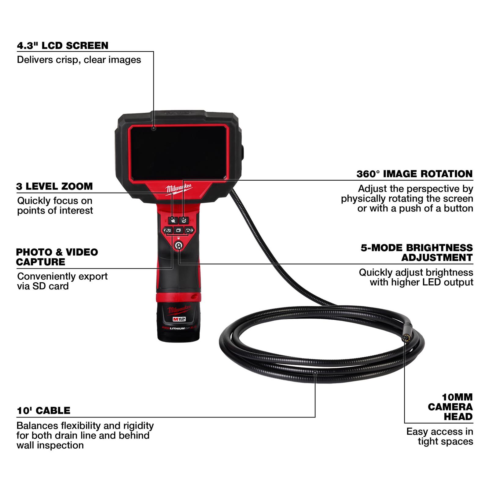 Milwaukee Tool 232421 Milwaukee MSpector Inspection Cameras Summit