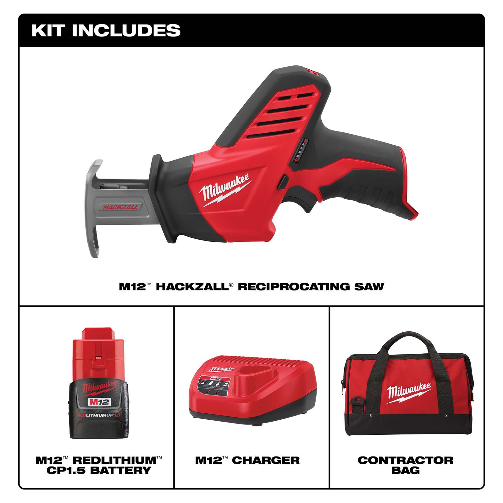 Milwaukee Tool 2420-21 Milwaukee M12 HACKZALL Reciprocating Saws