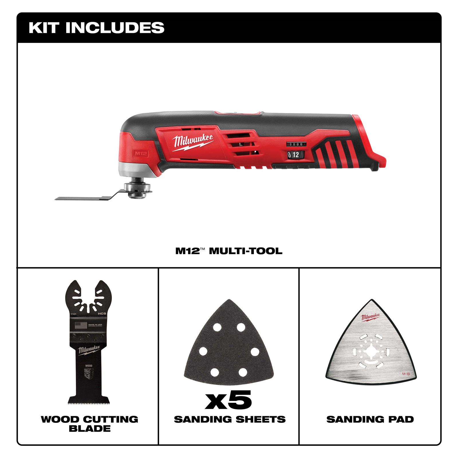 Milwaukee Tool 242620 Milwaukee M12 Cordless MultiTools Summit Racing