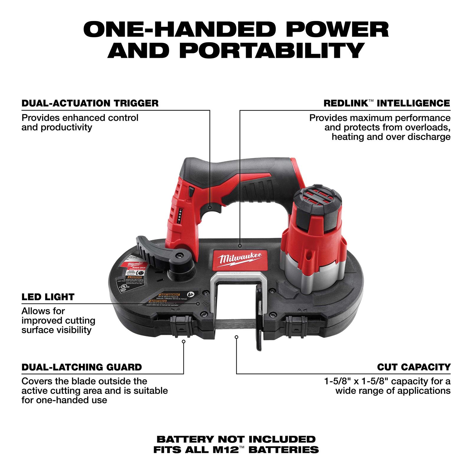 Milwaukee Tool 2429-20 Milwaukee M12 Sub-Compact Band Saws