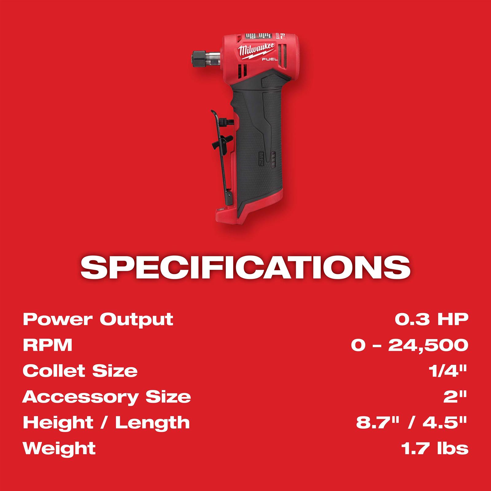 Milwaukee Tool 248522 Milwaukee M12 FUEL 1/4 in. Right Angle Die