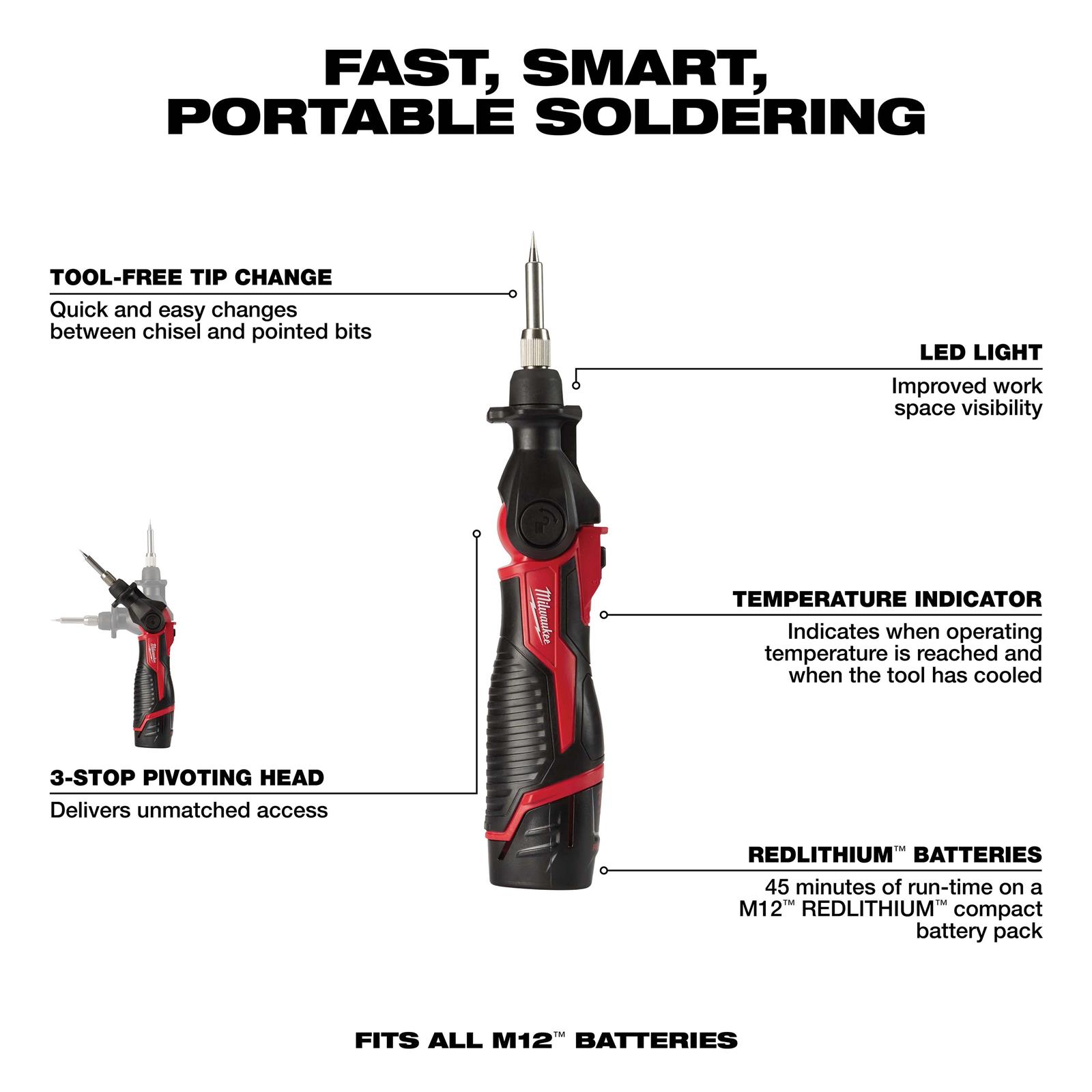 Milwaukee Tool 248821 Milwaukee M12 Soldering Irons Summit Racing