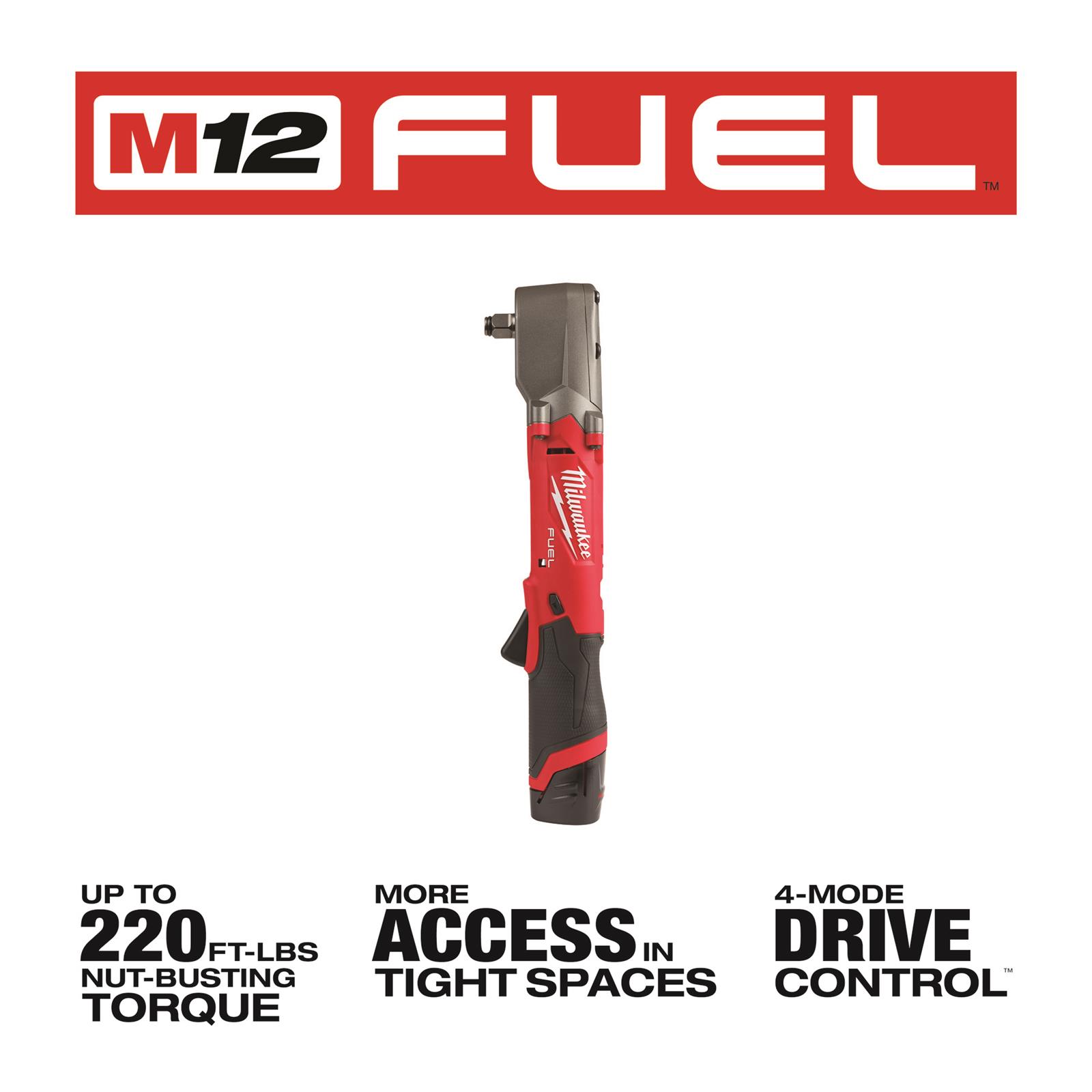 Milwaukee Tool 256522 Milwaukee M12 FUEL Right Angle Impact Wrenches