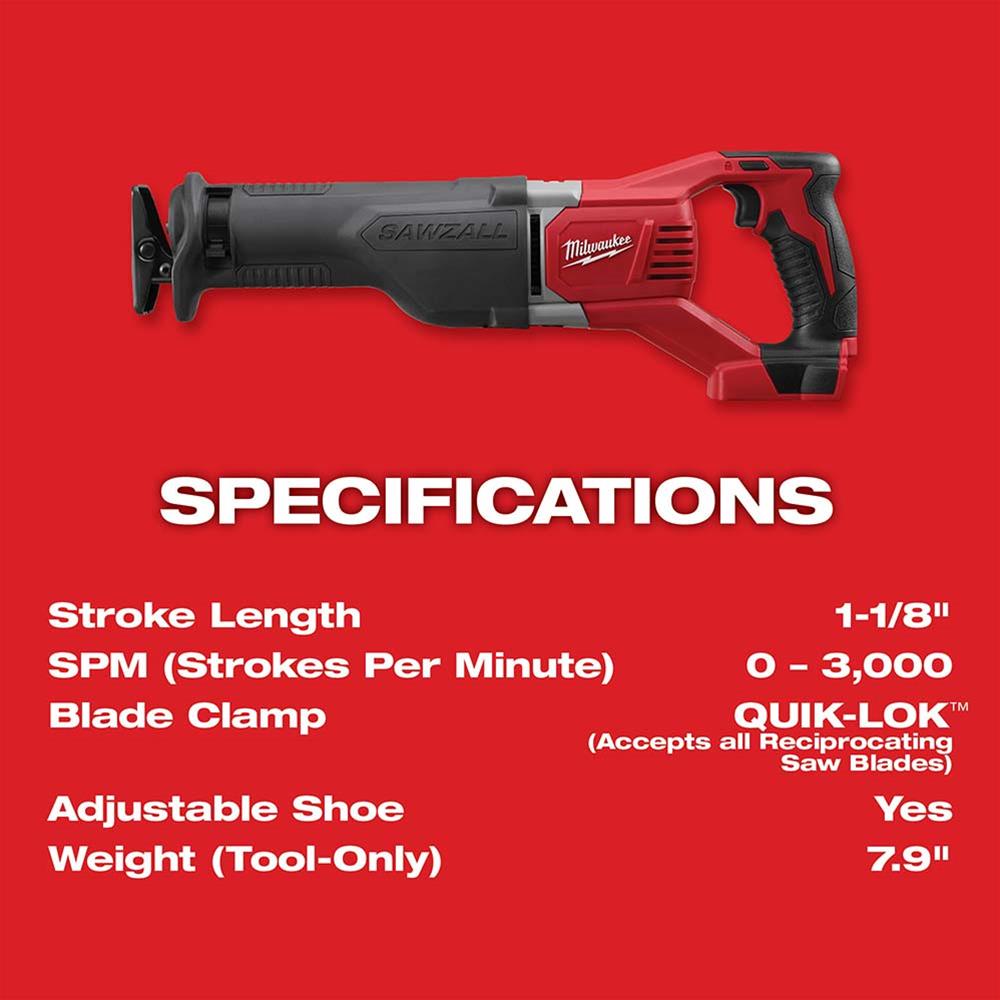 ワミレス Milwaukee Tool 2621-20 Milwaukee M18 FUEL SAWZALL ONE-KEY