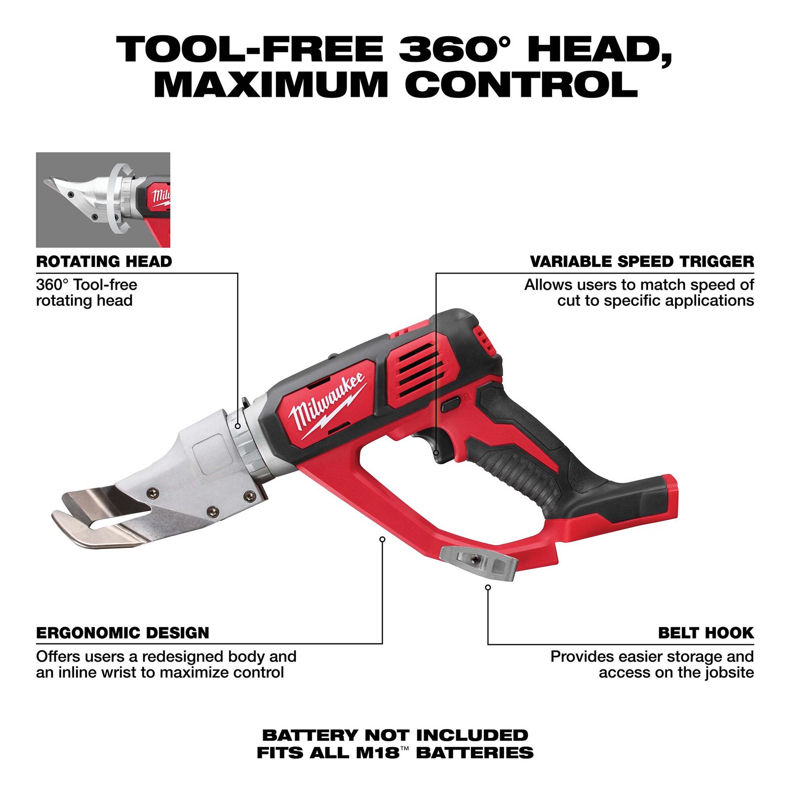 Milwaukee Tool 263720 Milwaukee M18 Cordless Single Cut Shears Summit Racing