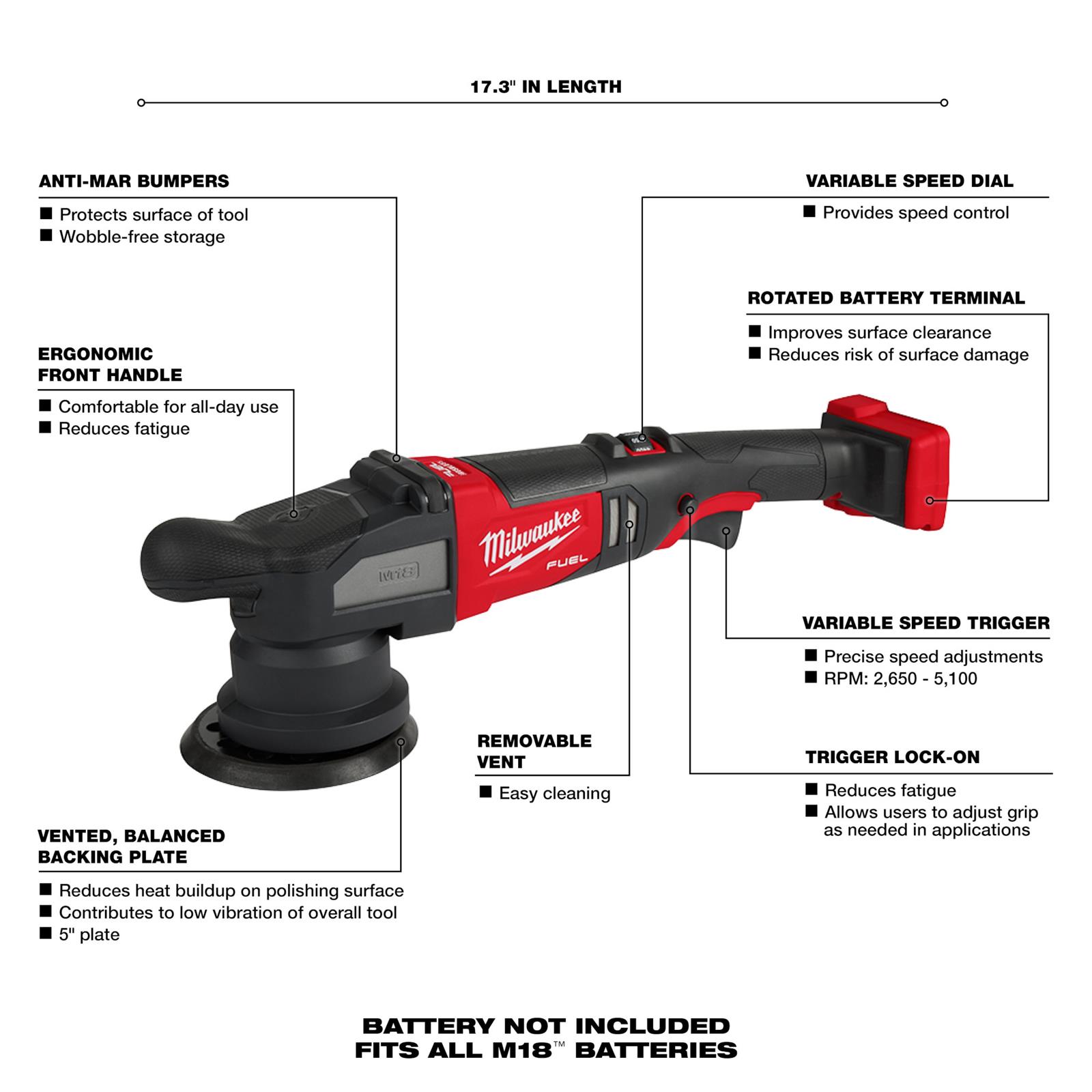 Milwaukee Tool 268420 Milwaukee M18 FUEL Variable Speed Polishers