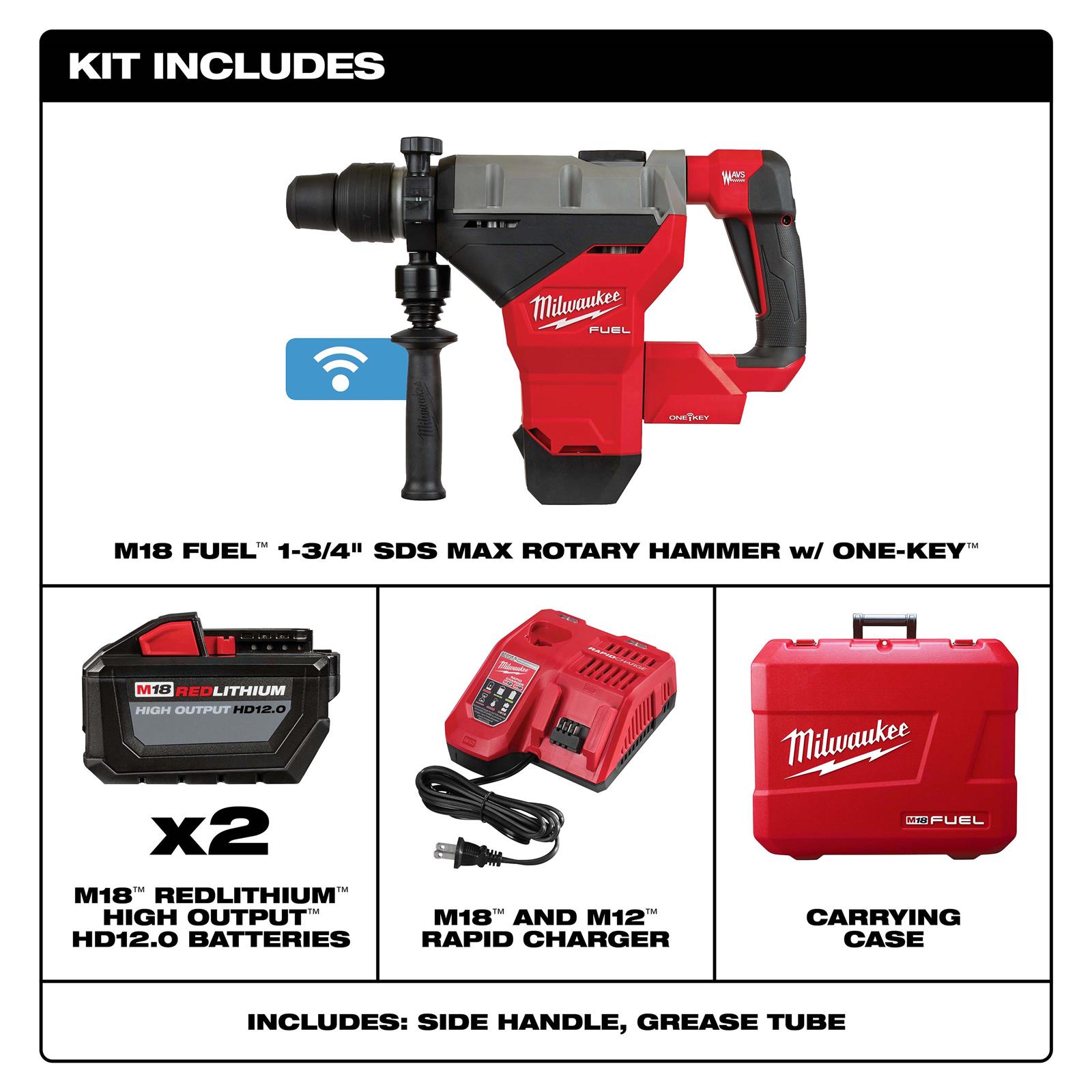 Milwaukee Tool 2718-22HD Milwaukee M18 FUEL 1 3/4 in. SDS Max