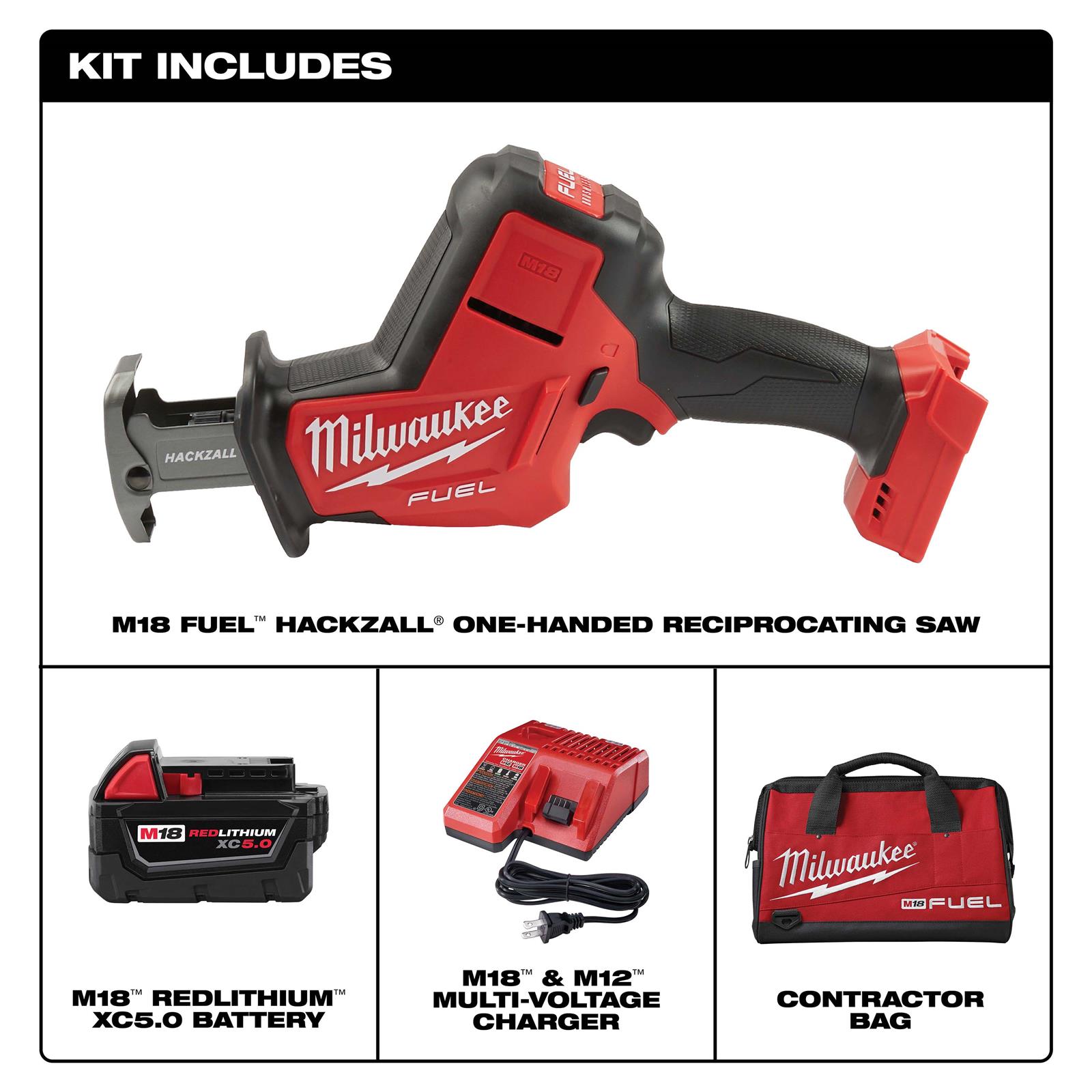 Milwaukee Tool 2719-21 Milwaukee M18 FUEL HACKZALL Reciprocating