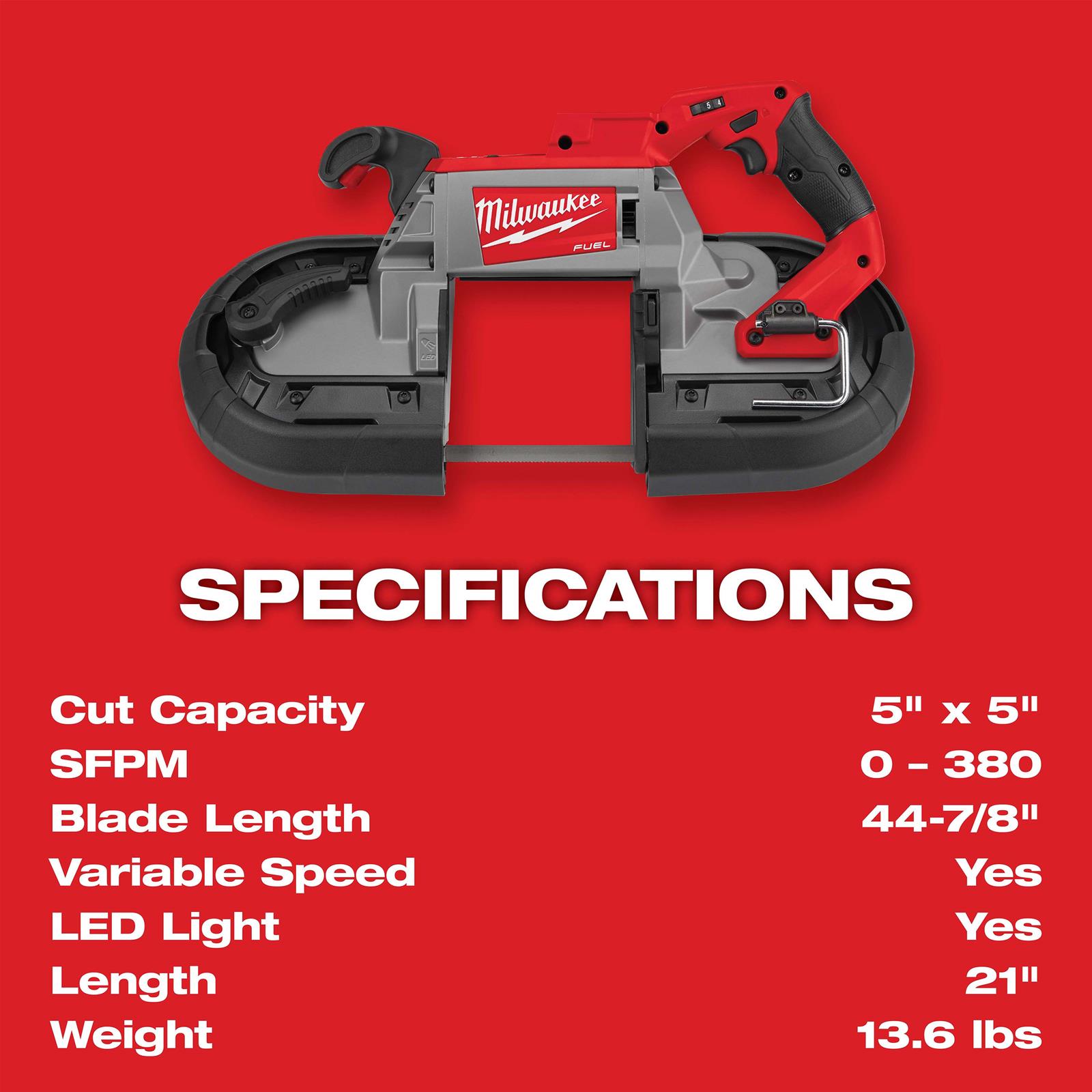 Milwaukee Tool 2729S20 Milwaukee M18 FUEL Deep Cut DualTrigger Band