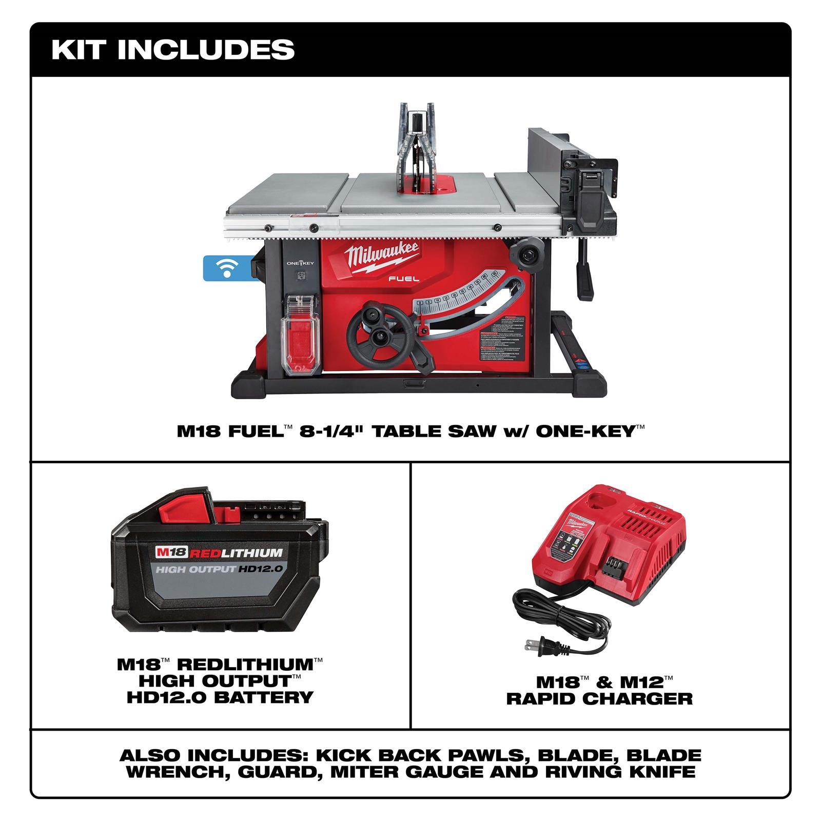 Milwaukee Tool 2736-21HD Milwaukee M18 FUEL Table Saws | Summit Racing