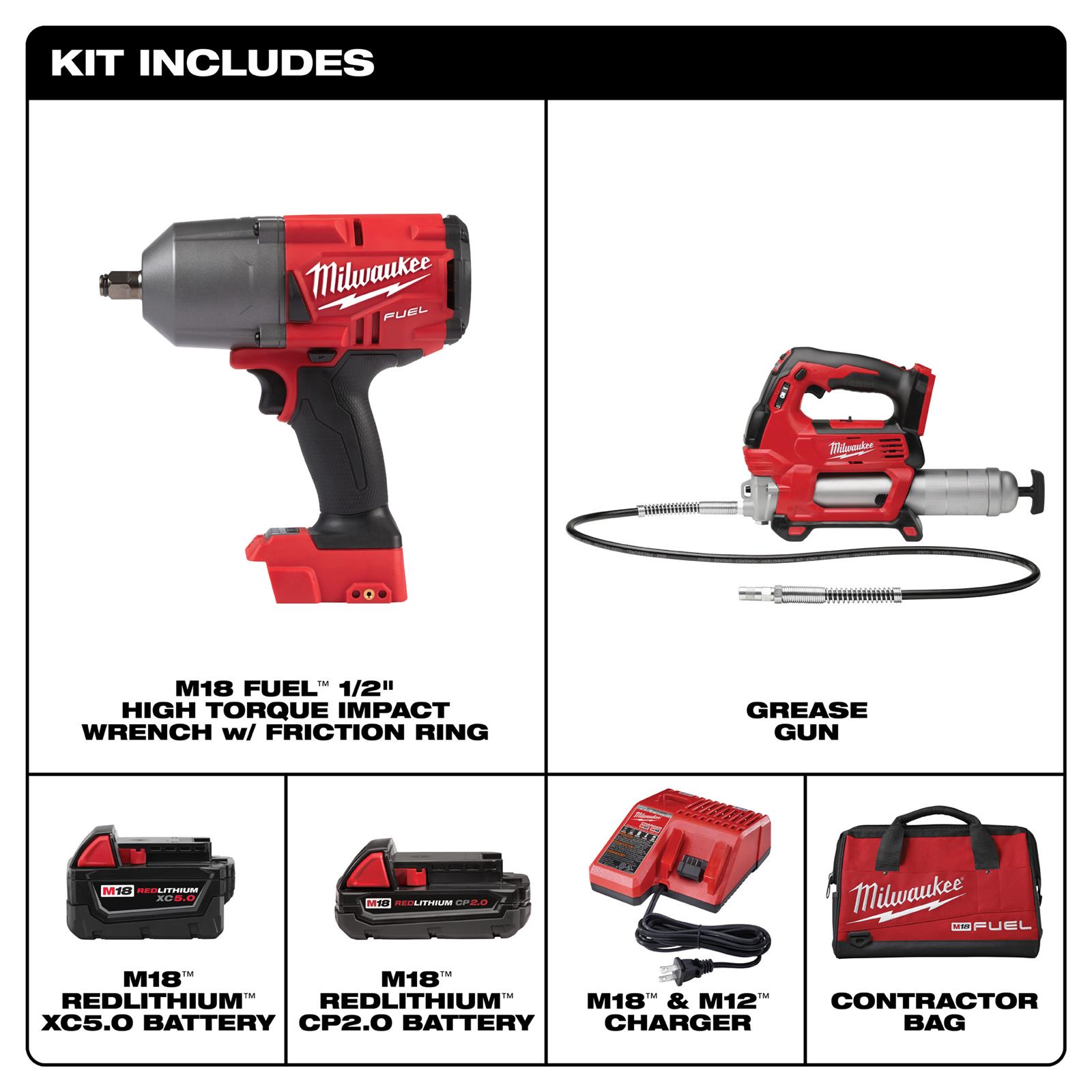 Milwaukee Tool 2767-22GG Milwaukee M18 FUEL High-Torque Impact