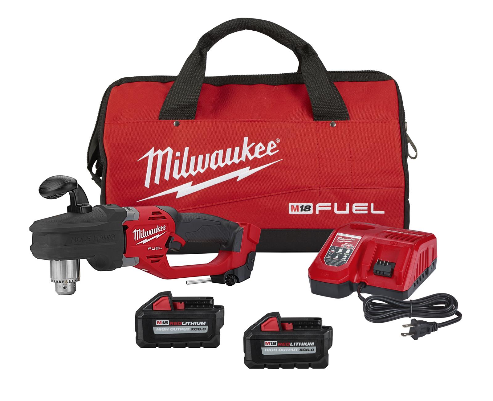 Milwaukee Tool 2807-22 Milwaukee M18 FUEL Hole Hawg Right Angle Drills ...