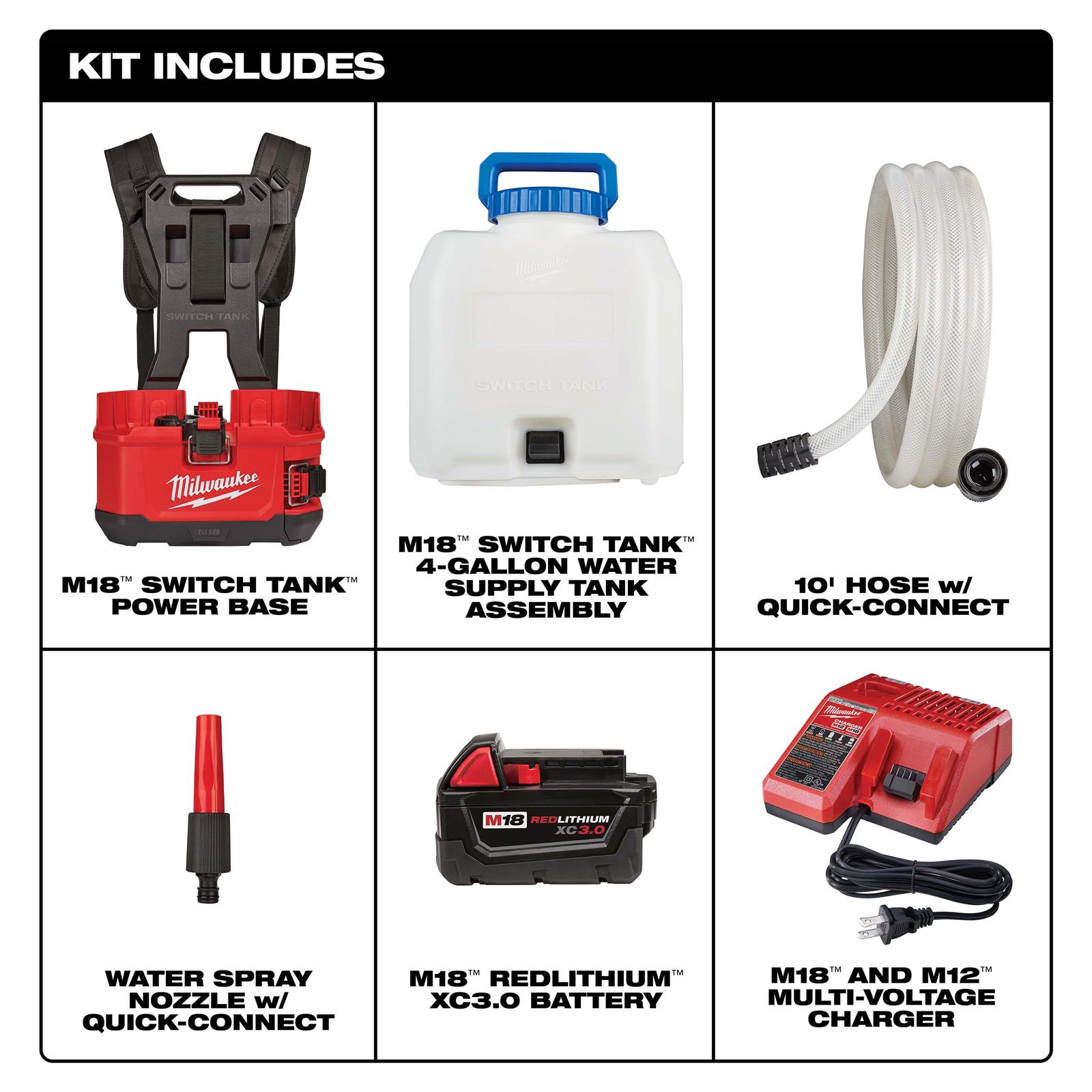 Milwaukee Tool 282021WS Milwaukee M18 SWITCH TANK Backpack Water