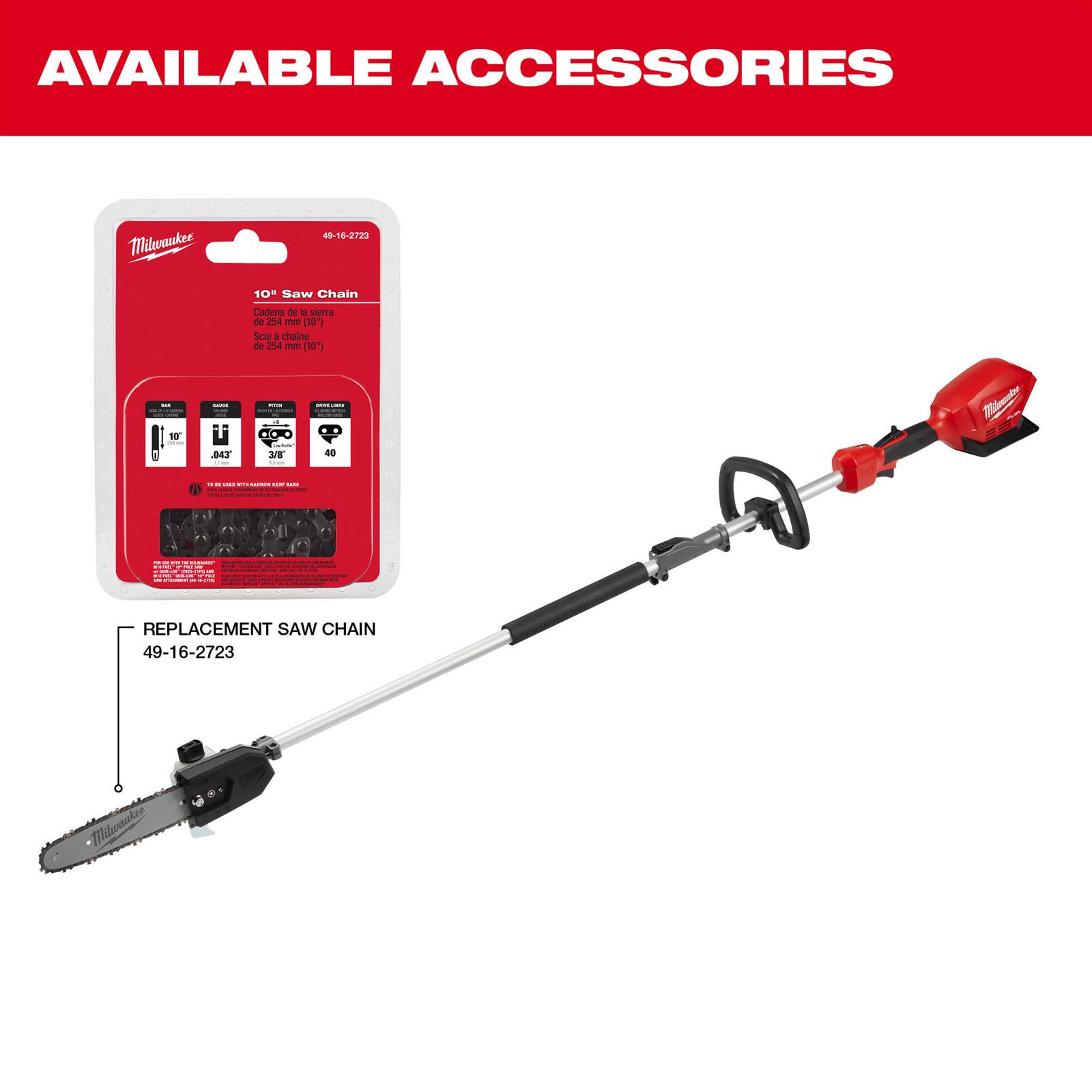 Milwaukee Tool 2825-20PS Milwaukee M18 FUEL 10 in. Pole Saws