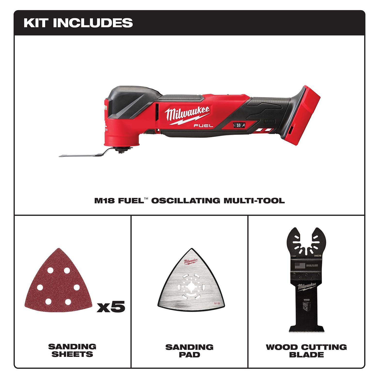Milwaukee Tool 2836-20 Milwaukee M18 FUEL Oscillating Multi-Tools