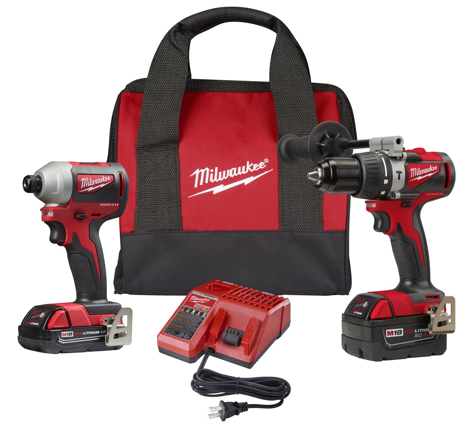 Milwaukee Tool 2893-22CX Milwaukee M18 Brushless 2-Tool Combo Kits 