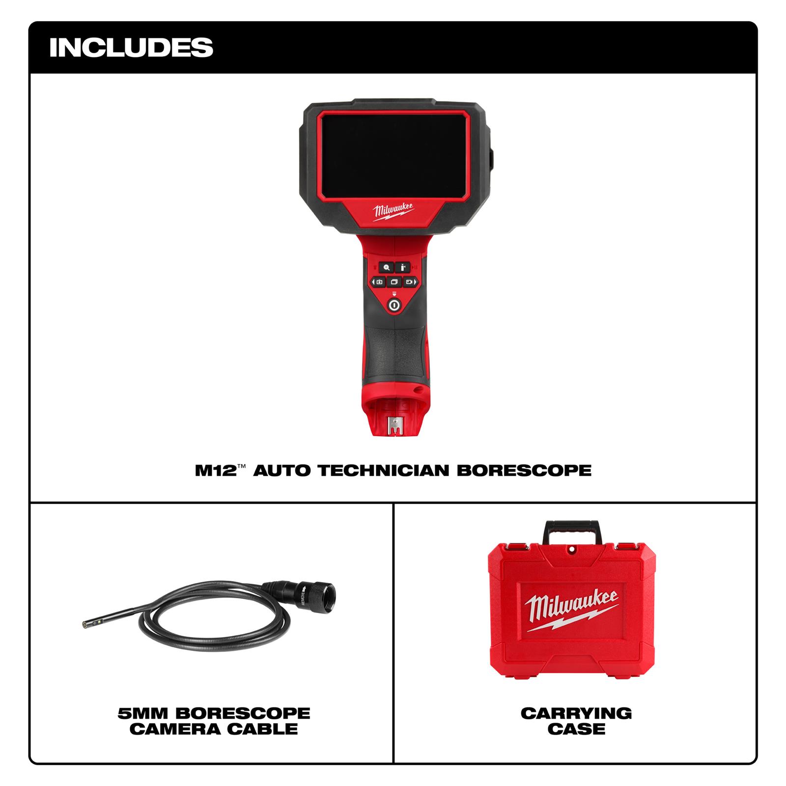 Milwaukee Tool 315020 Milwaukee M12 Auto Technician Borescopes