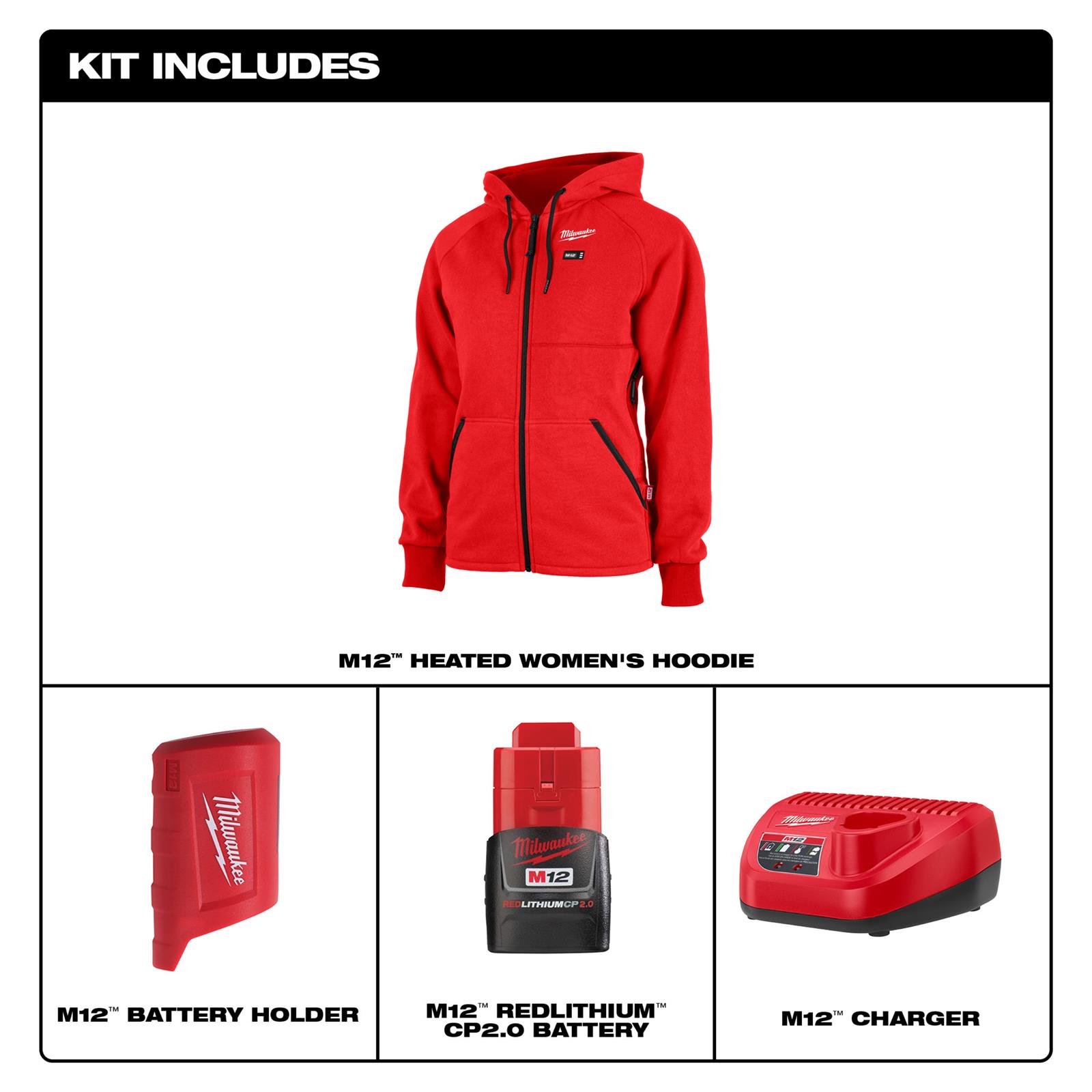 Milwaukee Tool 336R-21L Milwaukee M12 Women's Heated Hooded