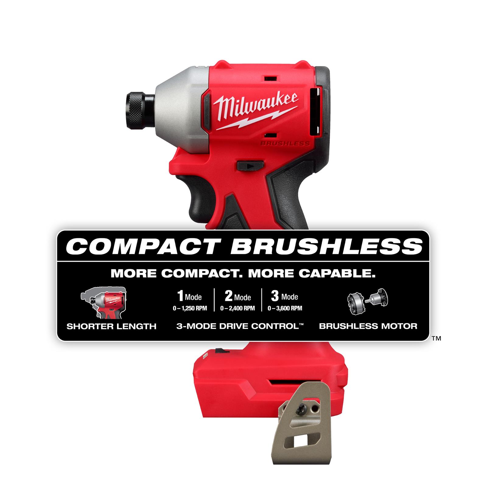 Milwaukee Tool 365120 Milwaukee M18 Compact Brushless 1/4 in. Hex