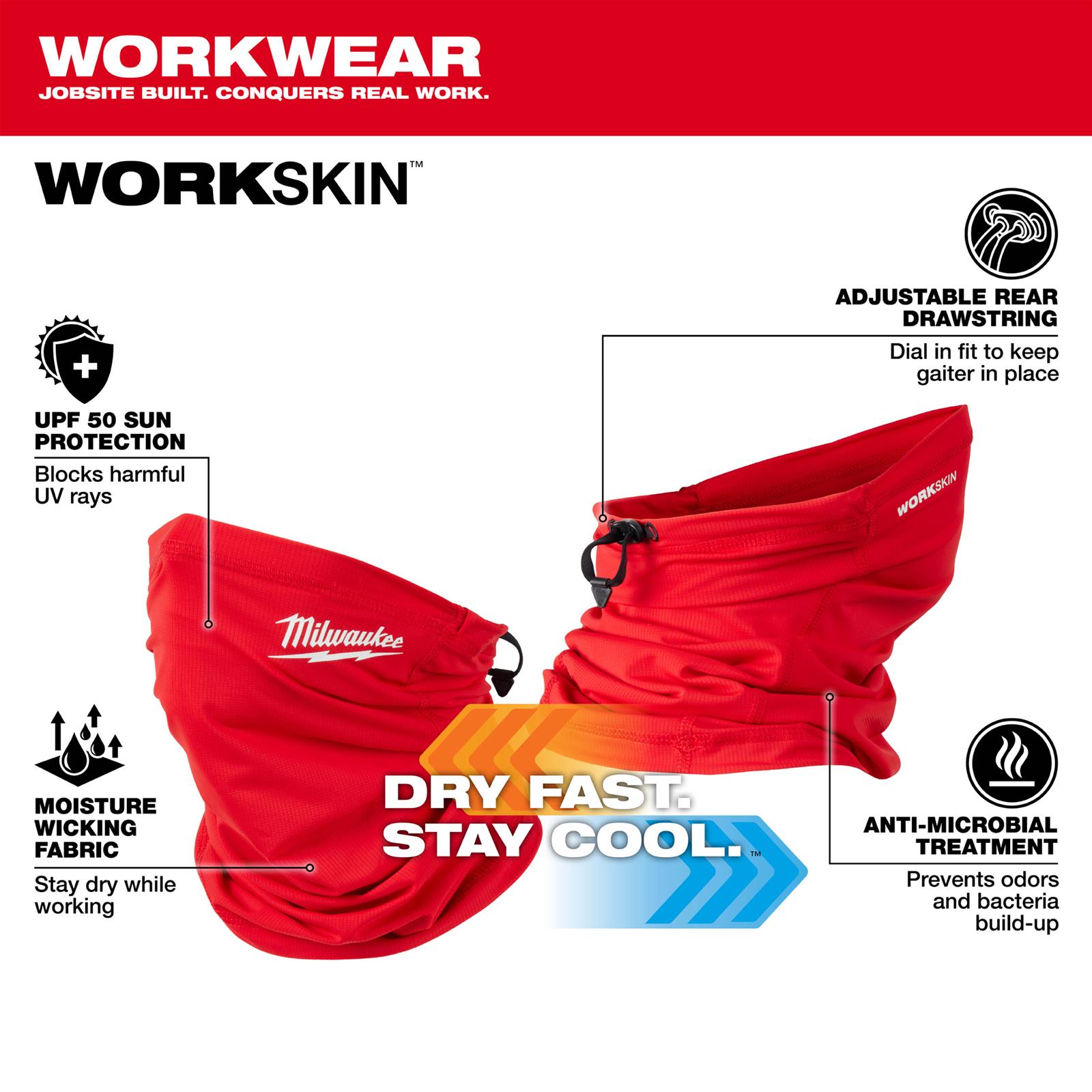 Milwaukee Tool 424R Milwaukee WORKSKIN Performance Neck Gaiters Summit Racing