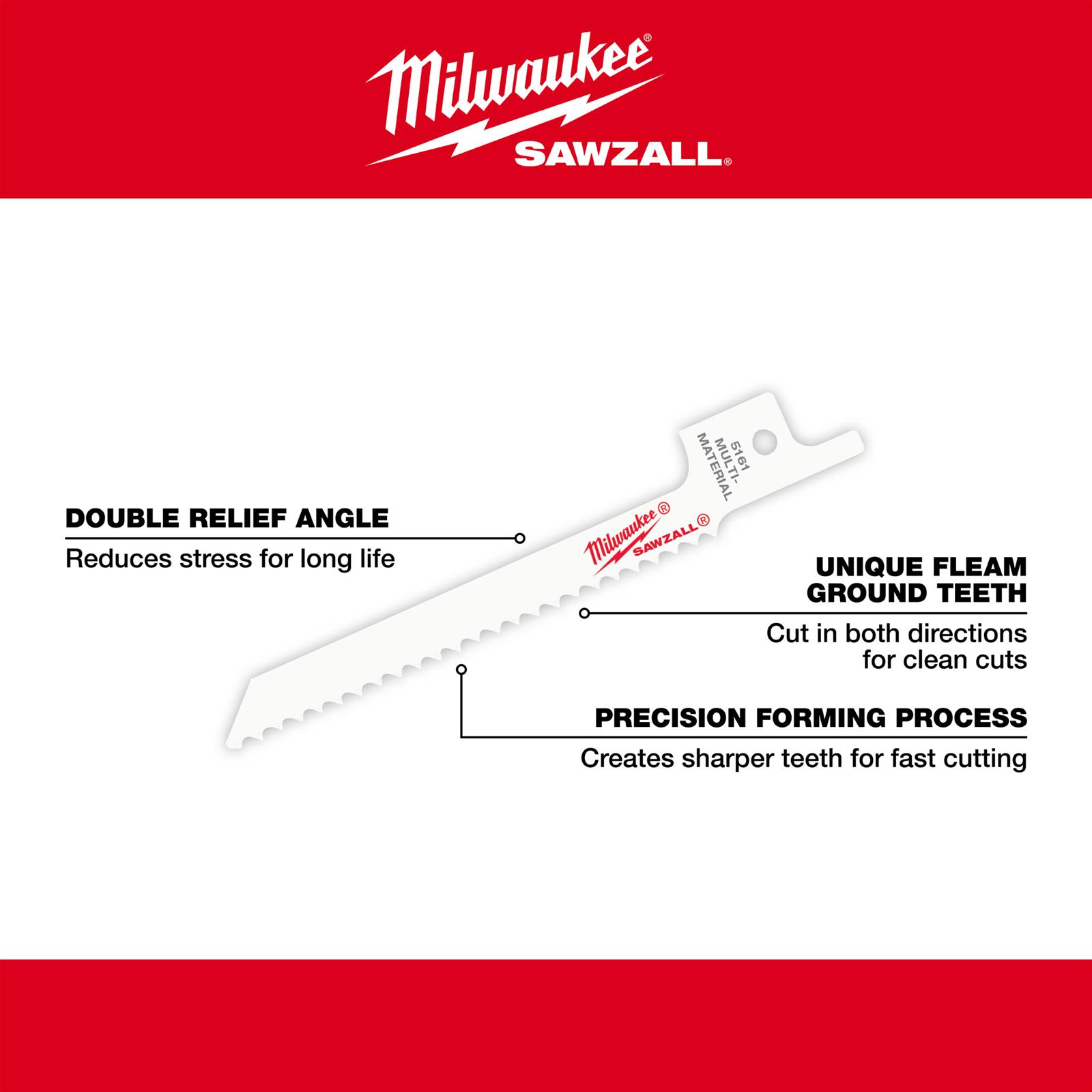 Milwaukee Tool 48005163 Milwaukee SAWZALL Specialty Blades Summit