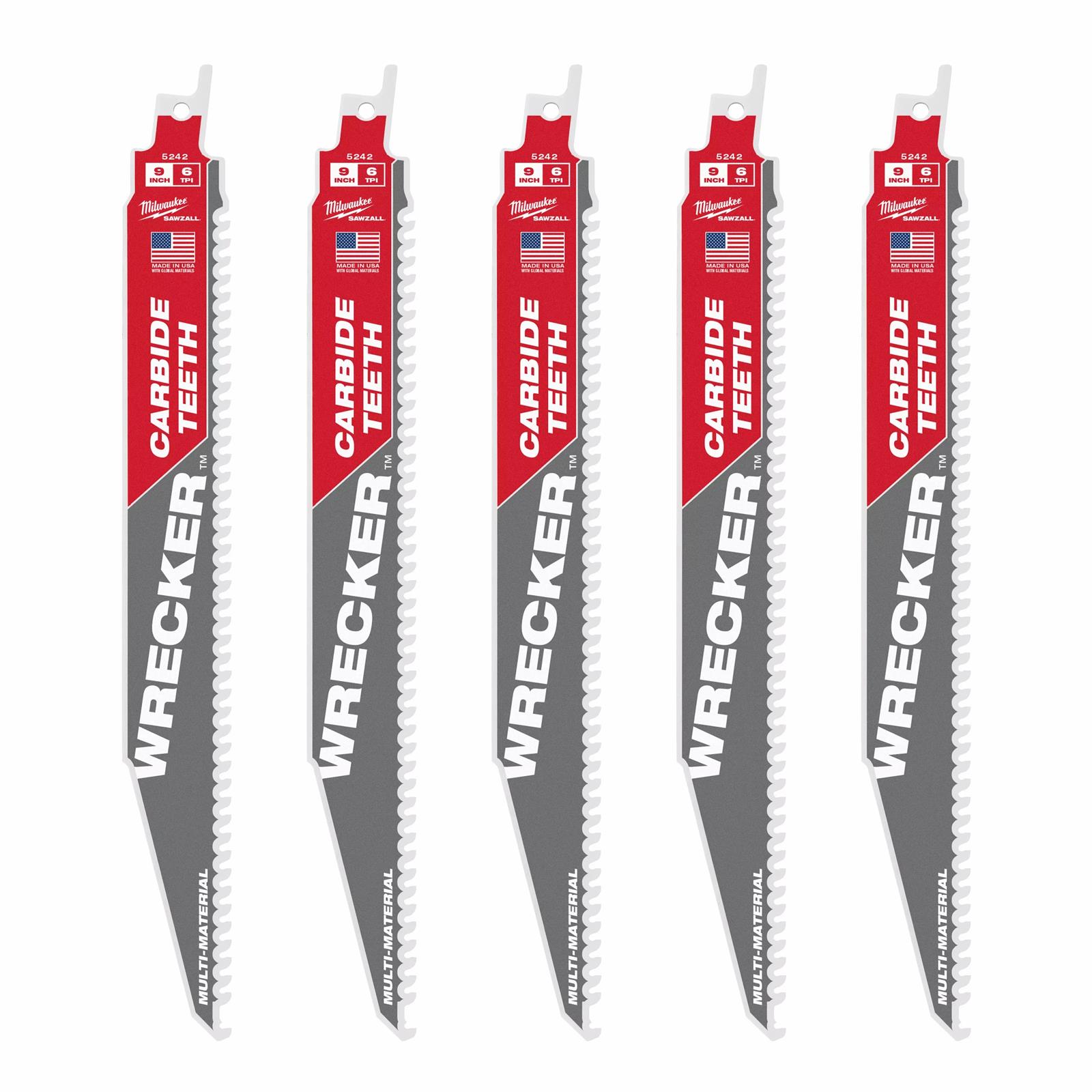 Milwaukee Tool 48005542 Milwaukee SAWZALL WRECKER Carbide Blades