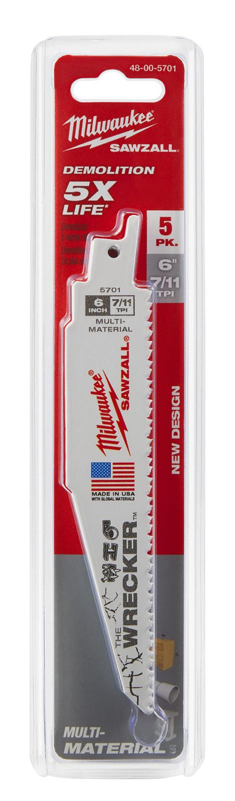 Milwaukee Tool 48-00-5701 Milwaukee SAWZALL WRECKER Multi-Material