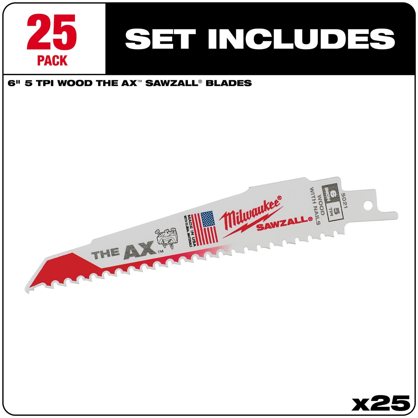 Milwaukee Tool 48-00-8021 Milwaukee SAWZALL AX Nail Embedded Wood