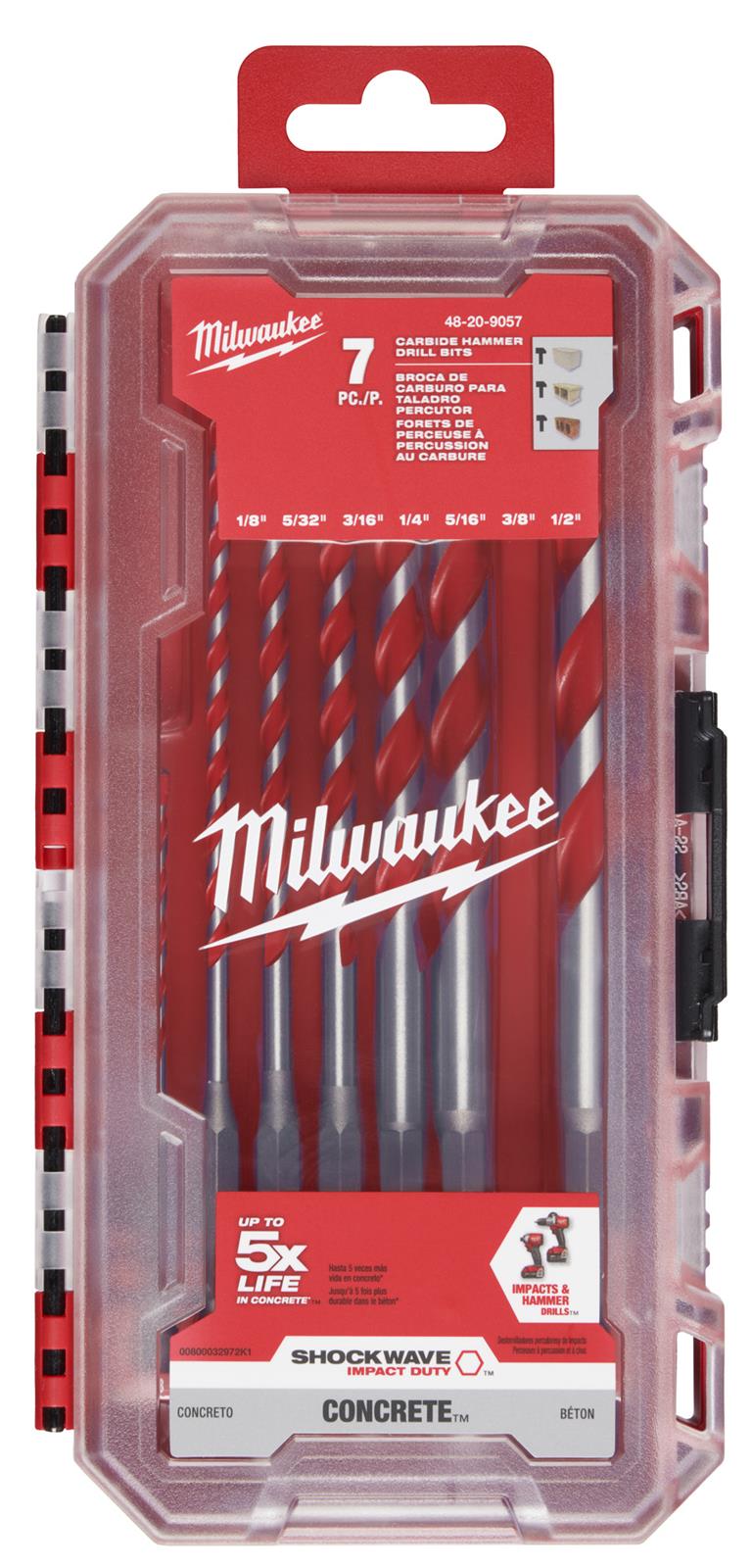 Milwaukee Tool 48-20-9057 Milwaukee Carbide Hammer Drill Bits