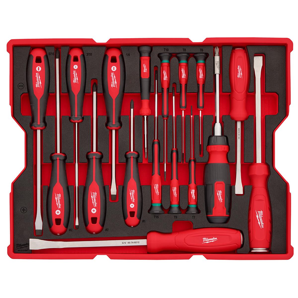 Milwaukee Tool 48-22-0158 Milwaukee 17-Piece Screwdrivers and Pry