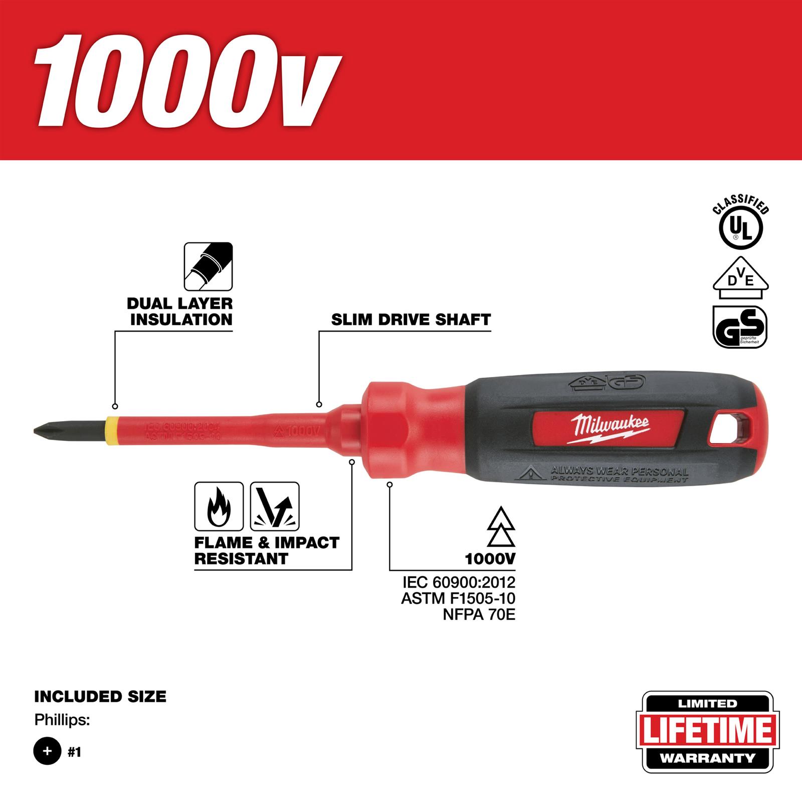 Milwaukee Tool 48222211 Milwaukee 1000 V Insulated Screwdrivers Summit Racing