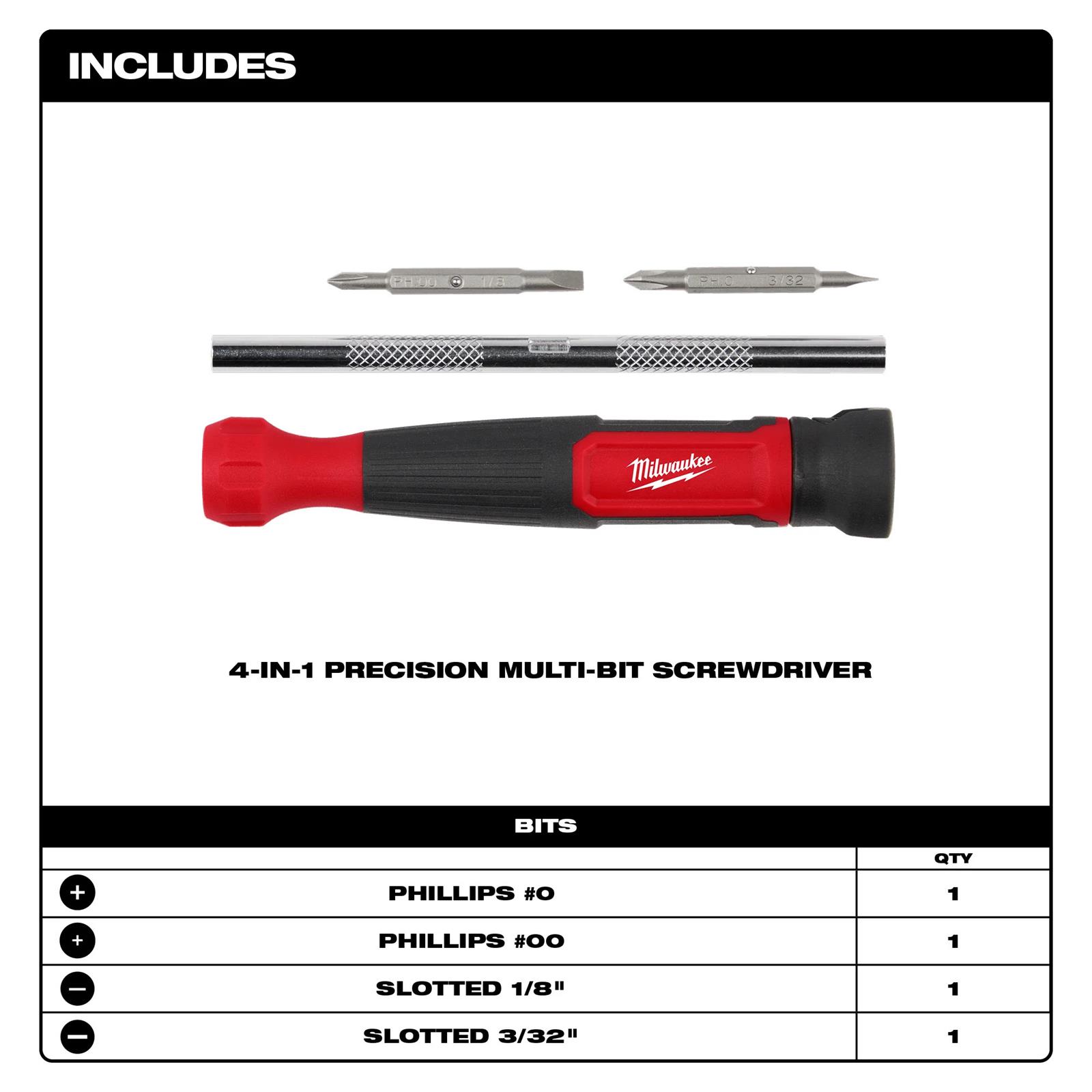Milwaukee Tool 48-22-2930 Milwaukee 4-1 Tool Socket and Drive Bits
