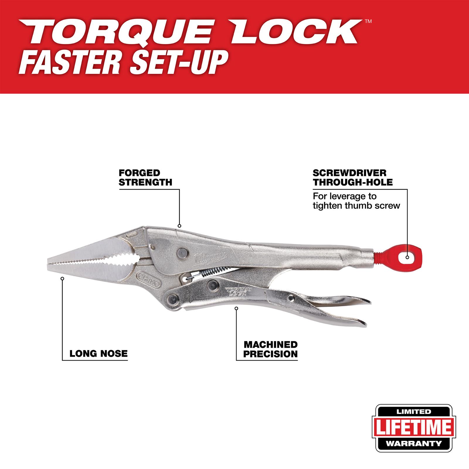 Milwaukee Tool 48-22-3509 Milwaukee TORQUE LOCK Long Nose Locking
