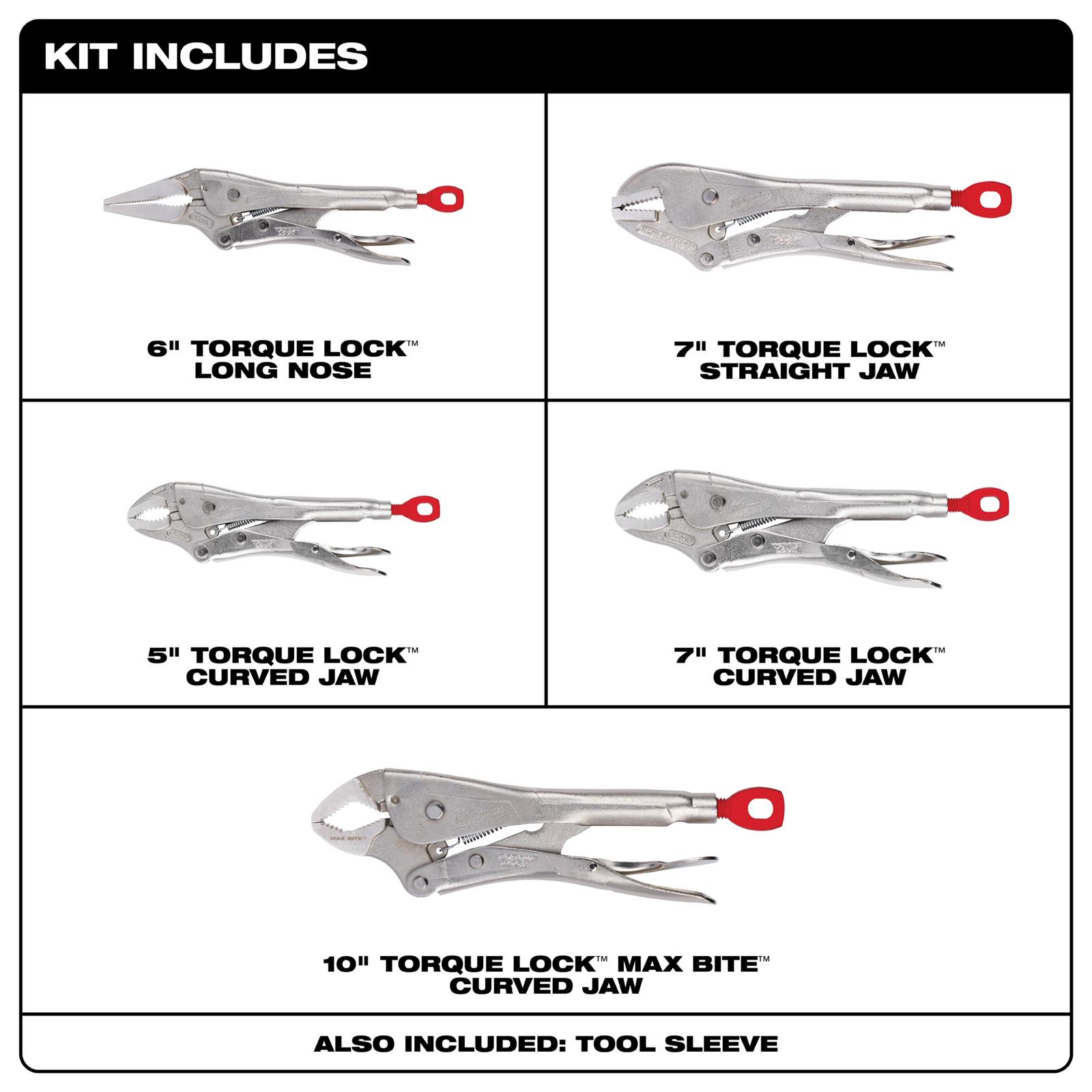 Milwaukee Tool 48-22-3695 Milwaukee TORQUE LOCK 5-Piece Locking