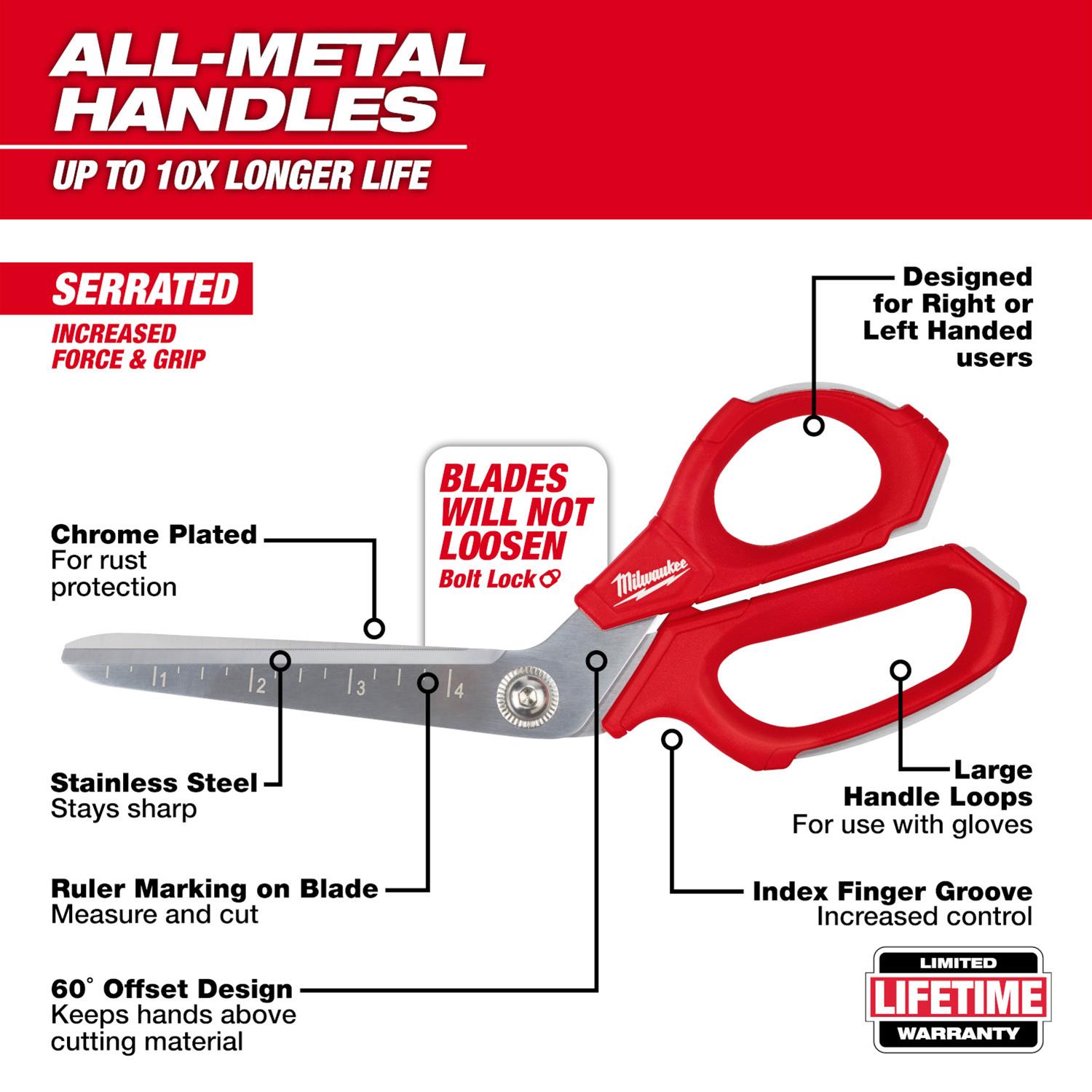 Milwaukee Tool 48-22-4047 Milwaukee Jobsite Offset Scissors