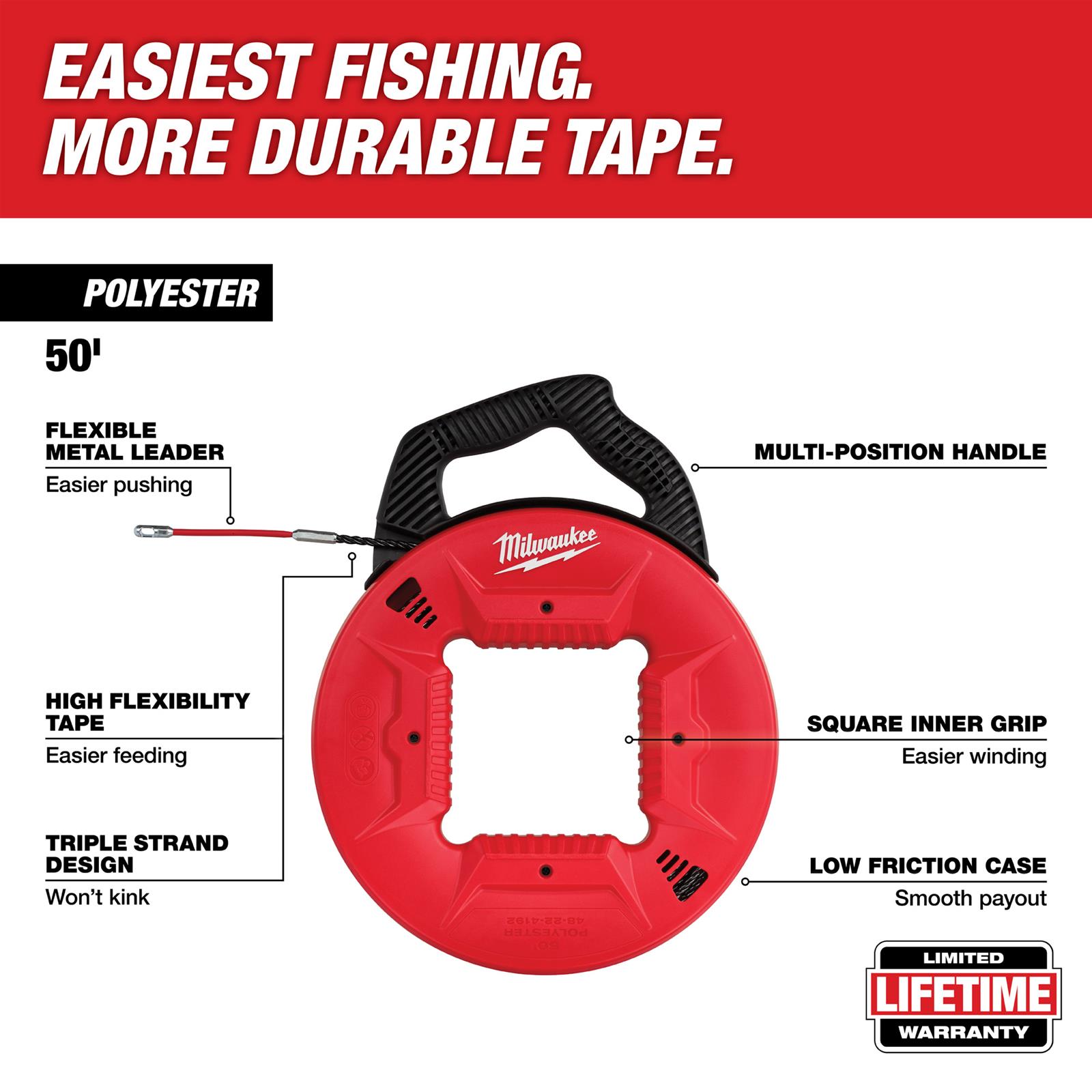 Milwaukee Tool 48224192 Milwaukee Polyester Fish Tapes Summit Racing