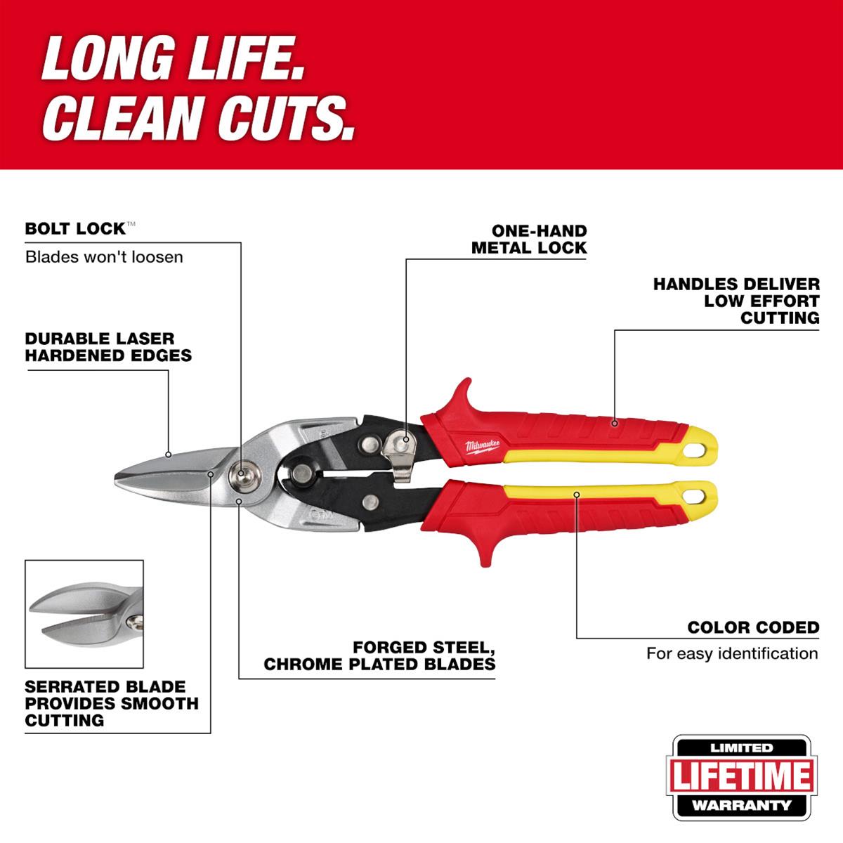 Milwaukee Tool 48-22-4560 Milwaukee Aviation Snips | Summit Racing