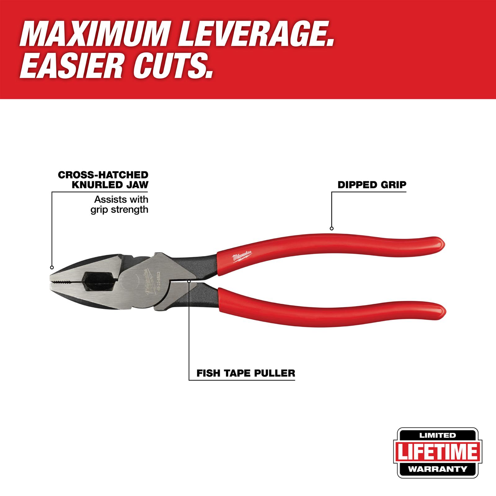 Milwaukee Tool 48-22-6502 Milwaukee High-Leverage Lineman's Pliers