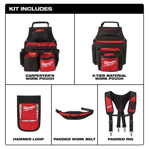 Milwaukee Tool 48228120 Milwaukee Contractor Belts with Suspension Rig Summit Racing