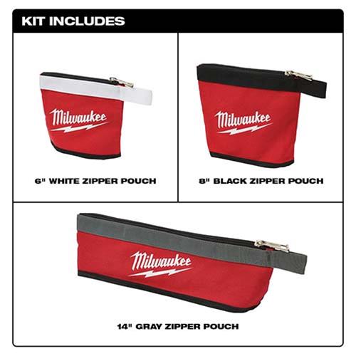 Milwaukee Tool 48-22-8183 Milwaukee Zipper Pouch Sets | Summit Racing