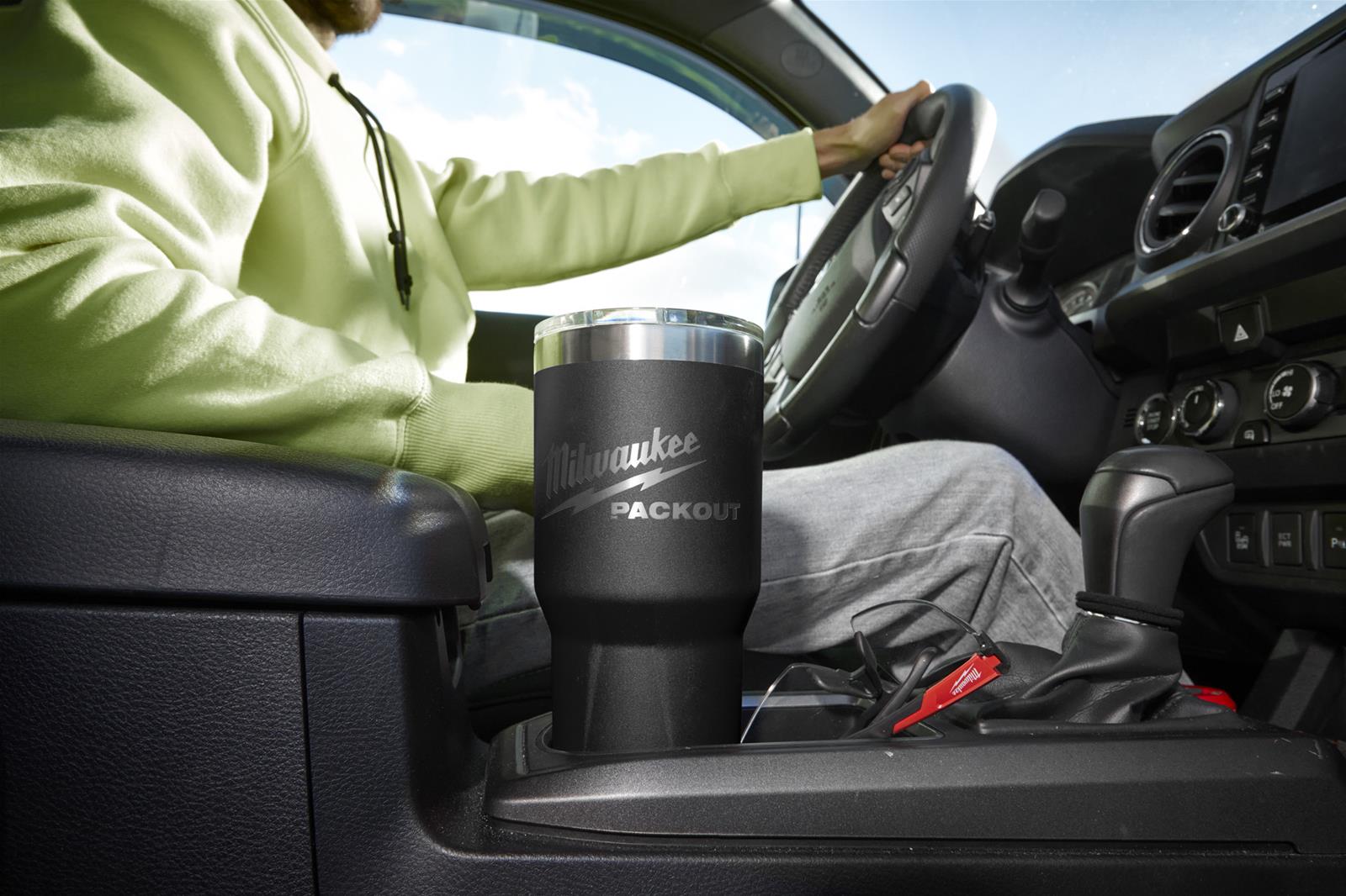 milwaukee flashlight cup 2161-21 1100 Lumen USB Rechargeable LED Twist Focus while the REDLITHIUM USB 3.0AH Battery delivers all Milwaukee Tool 48-22-8393B Milwaukee PACKOUT